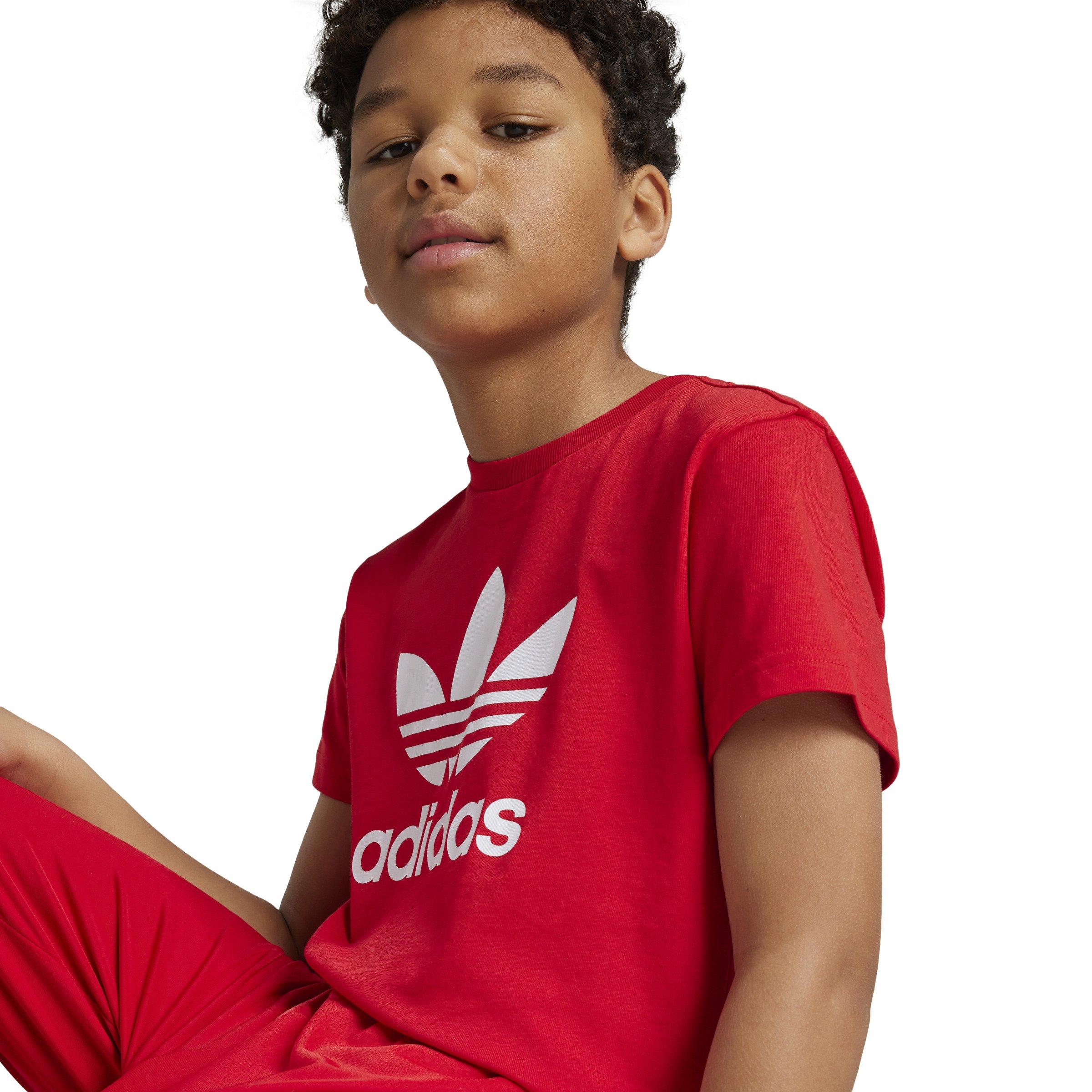 adidas Originals 3-Stripes Big Kids' Red T-Shirt