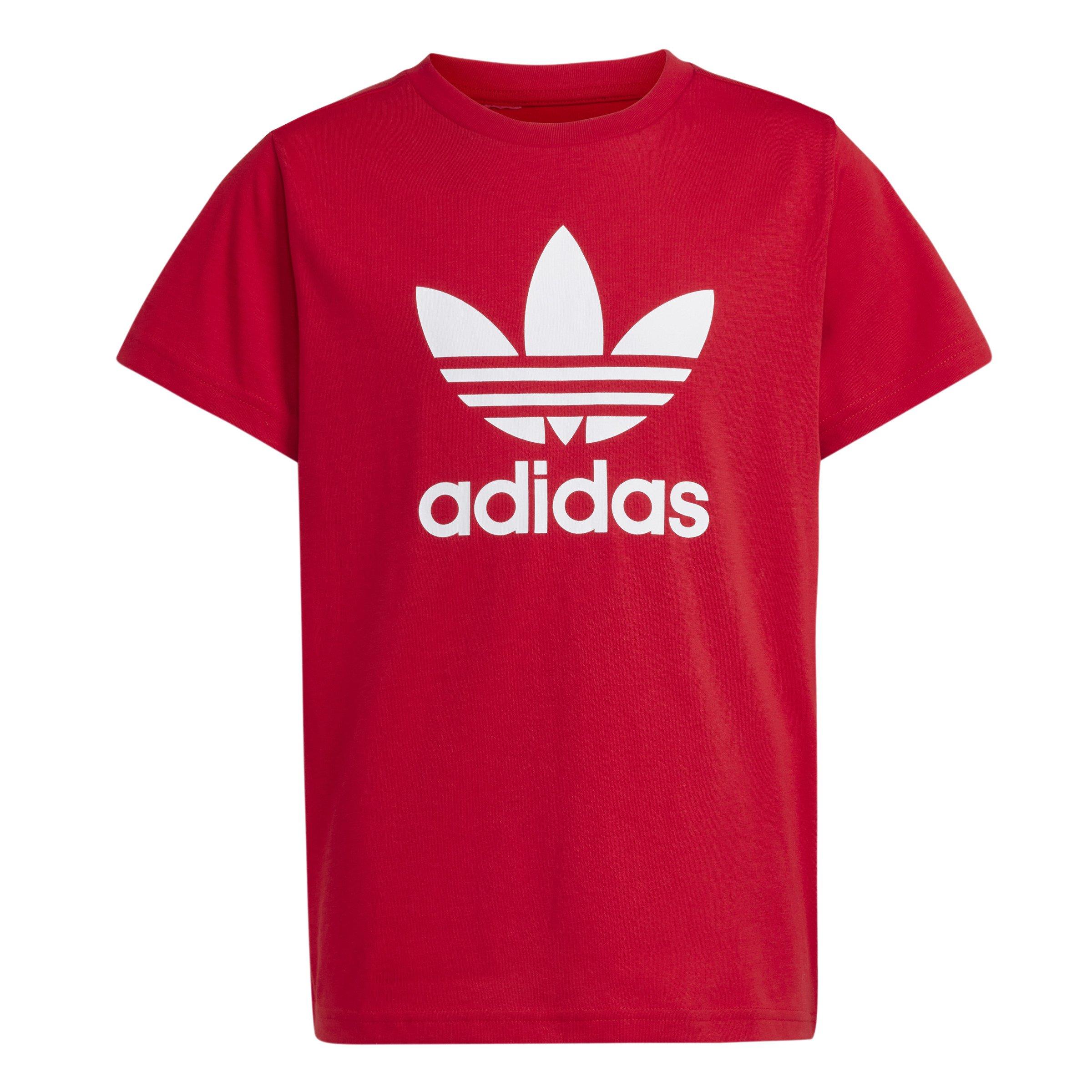 adidas Originals 3-Stripes Big Kids' Red T-Shirt