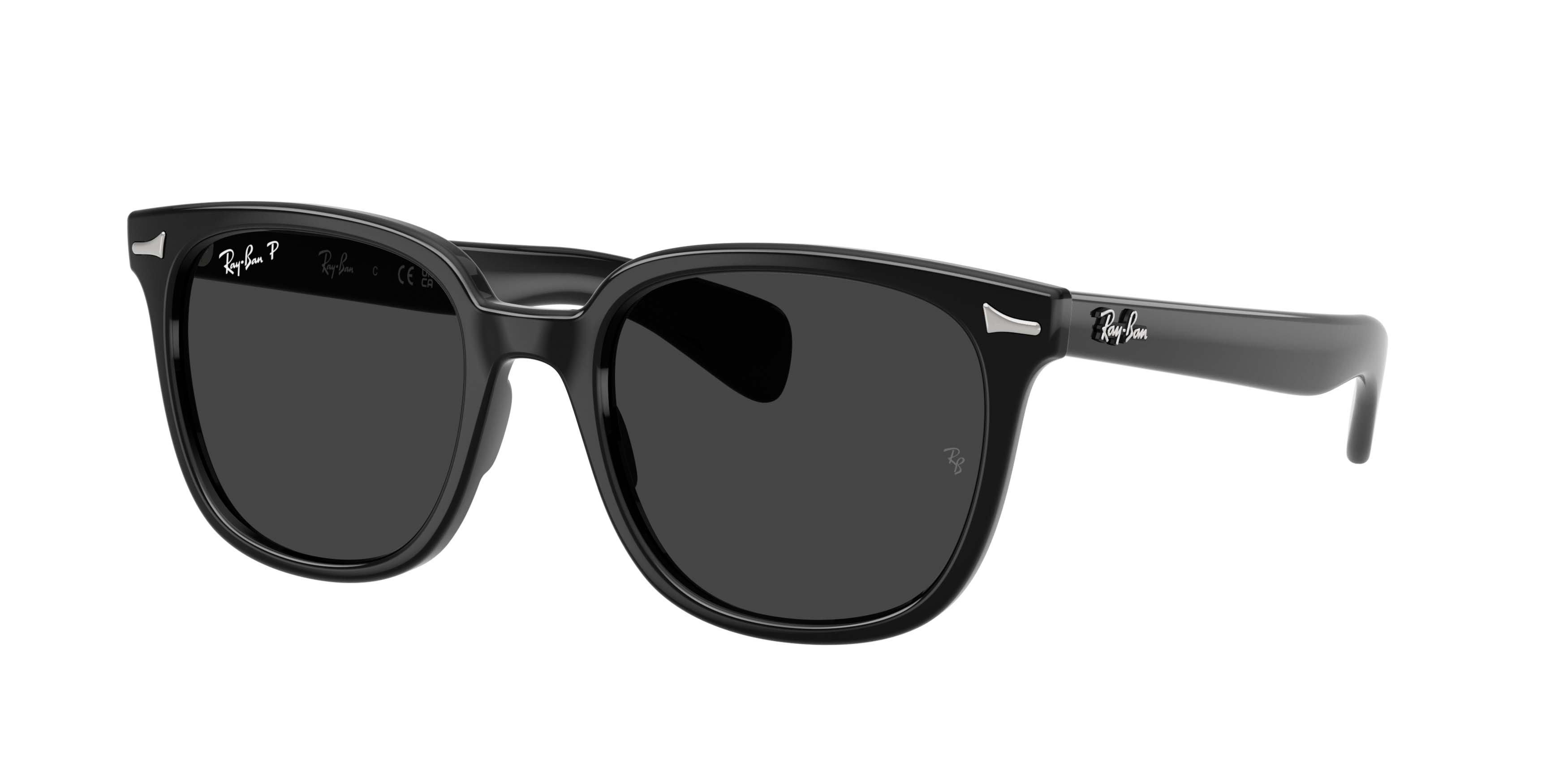 Ray-Ban Brunel II Black Polarized Sunglasses - Black - BLACK
