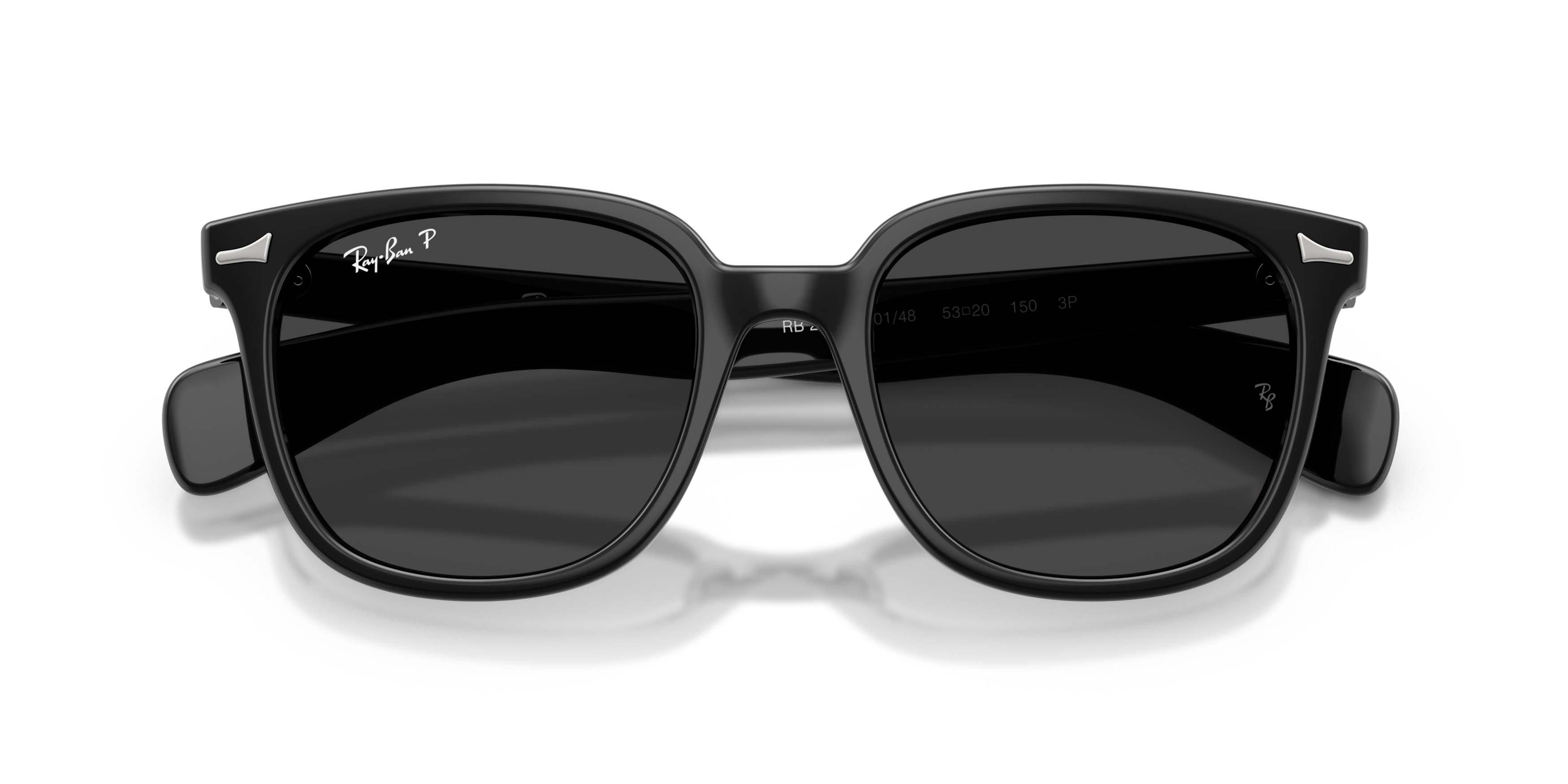 Ray-Ban Brunel II Black Polarized Sunglasses - Black - BLACK