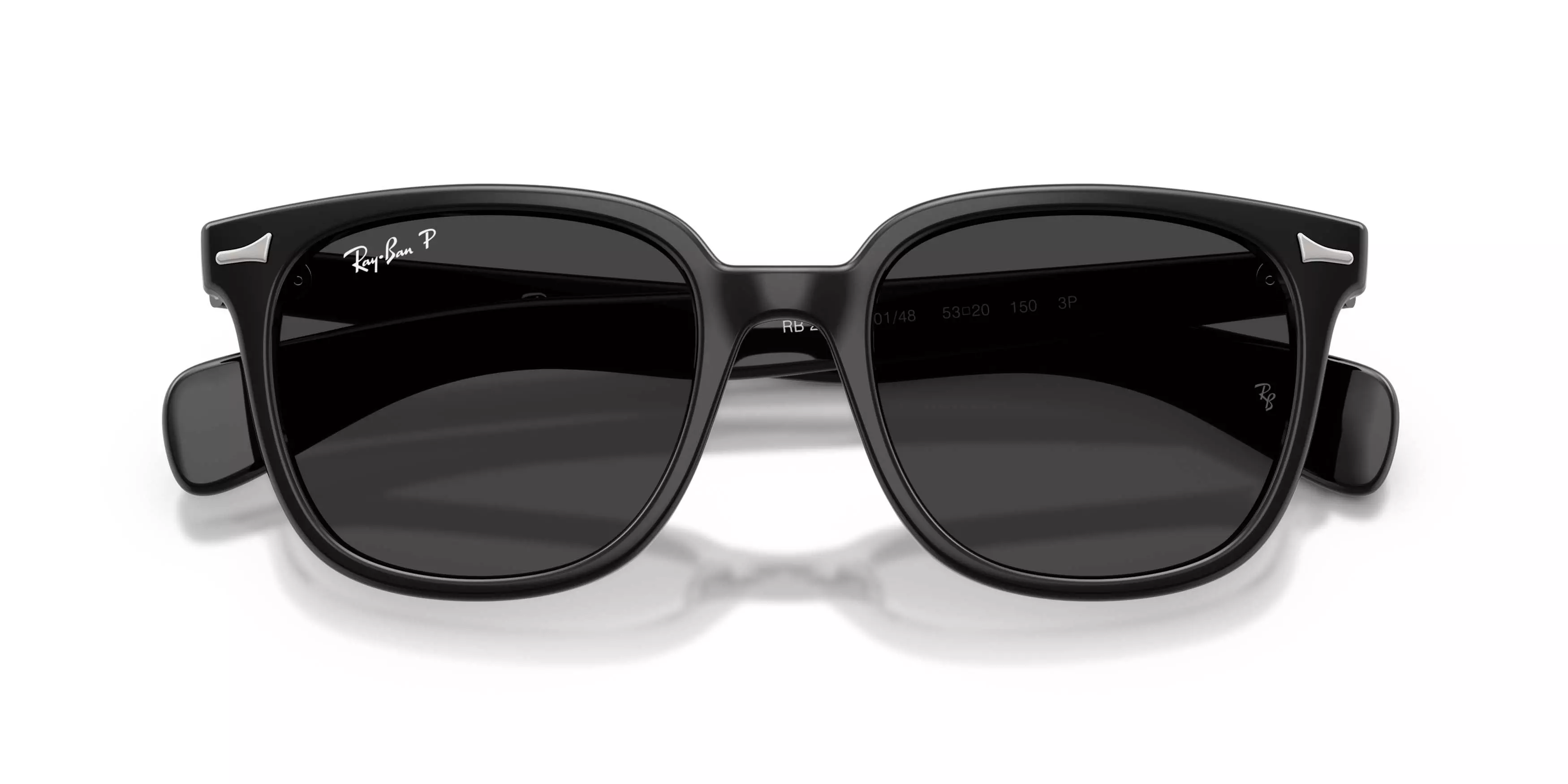 Ray-Ban Brunel II Black Polarized Sunglasses - Black - BLACK