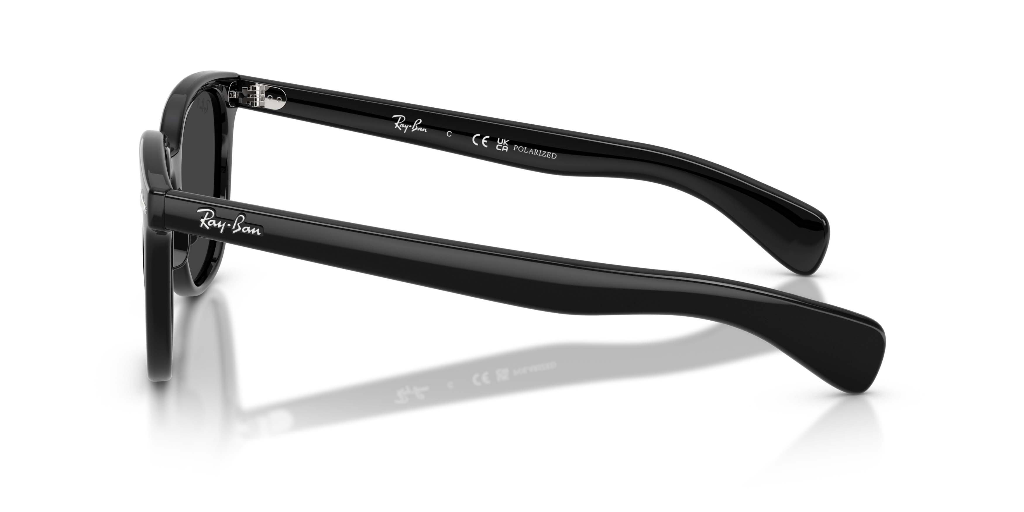 Ray-Ban Brunel II Black Polarized Sunglasses - Black - BLACK