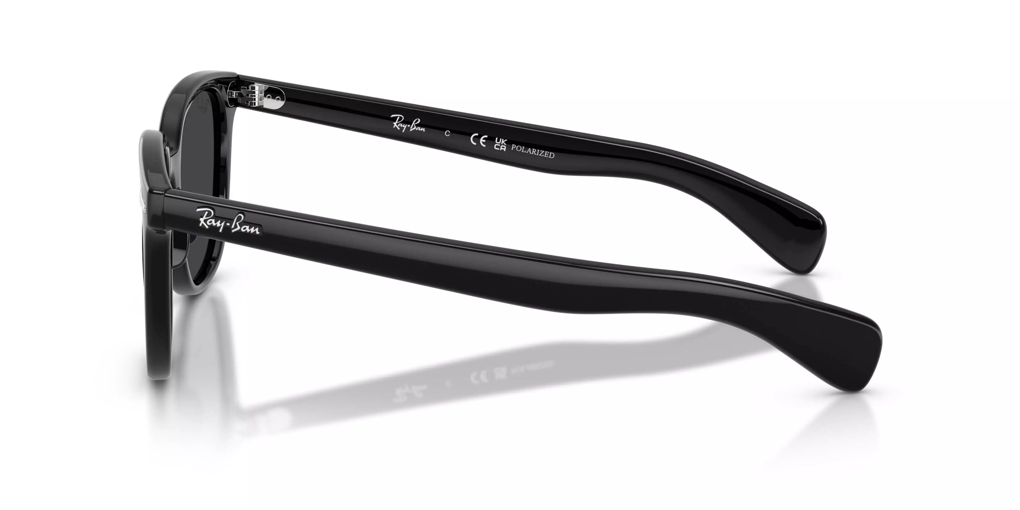 Ray-Ban Brunel II Black Polarized Sunglasses - Black - BLACK