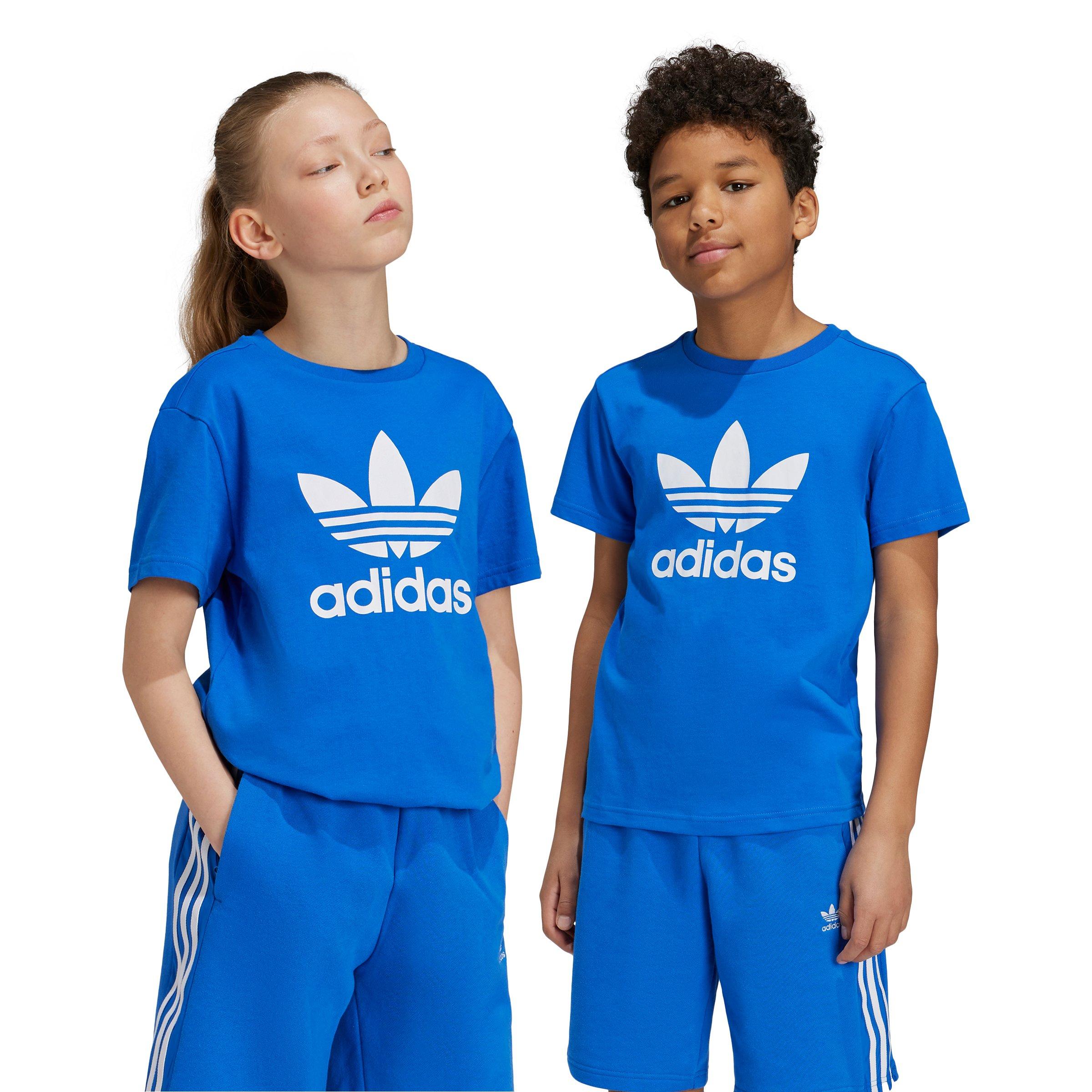 adidas Originals Big Kids' 3-Stripes T-Shirt - Blue - BLUE