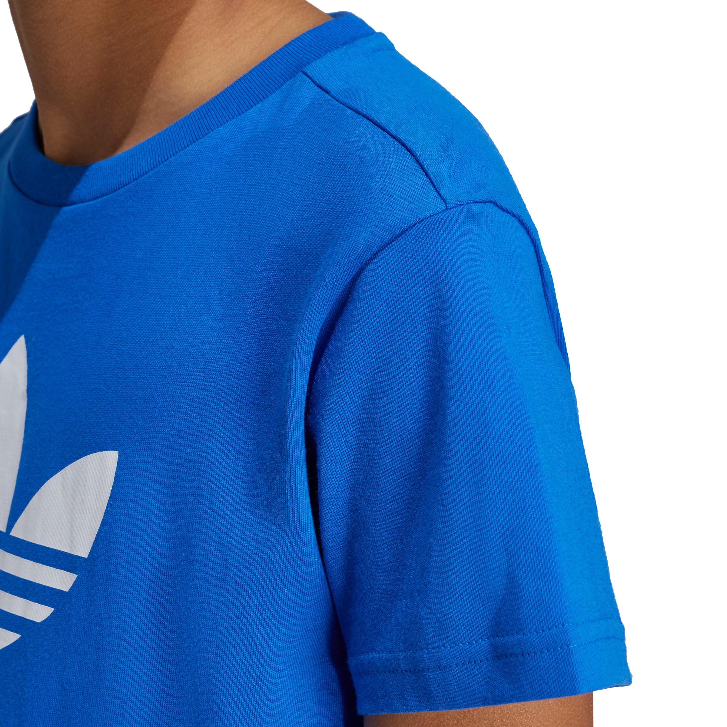 adidas Originals 3-Stripes Big Kids' Blue T-Shirt