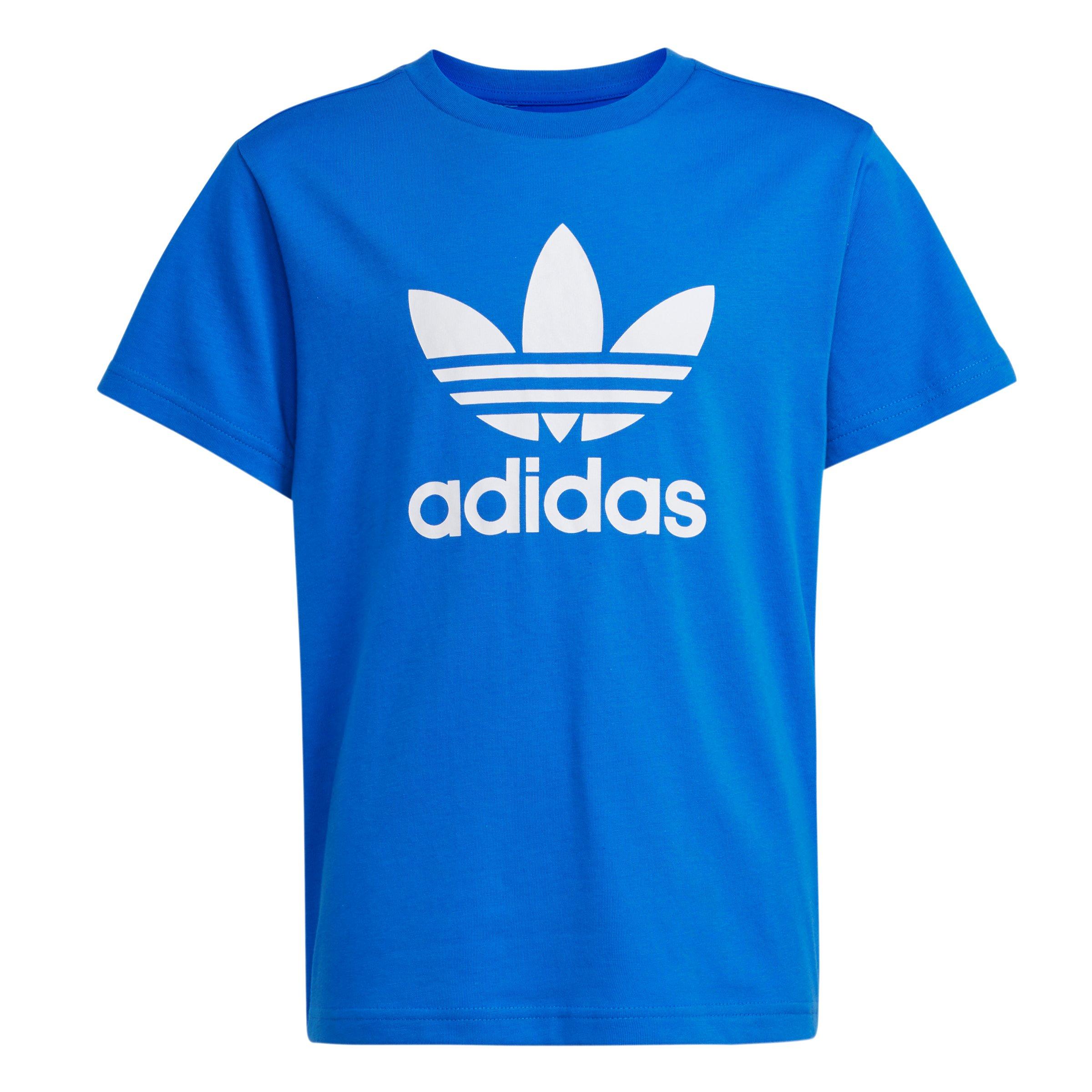 adidas Originals 3-Stripes Big Kids' Blue T-Shirt