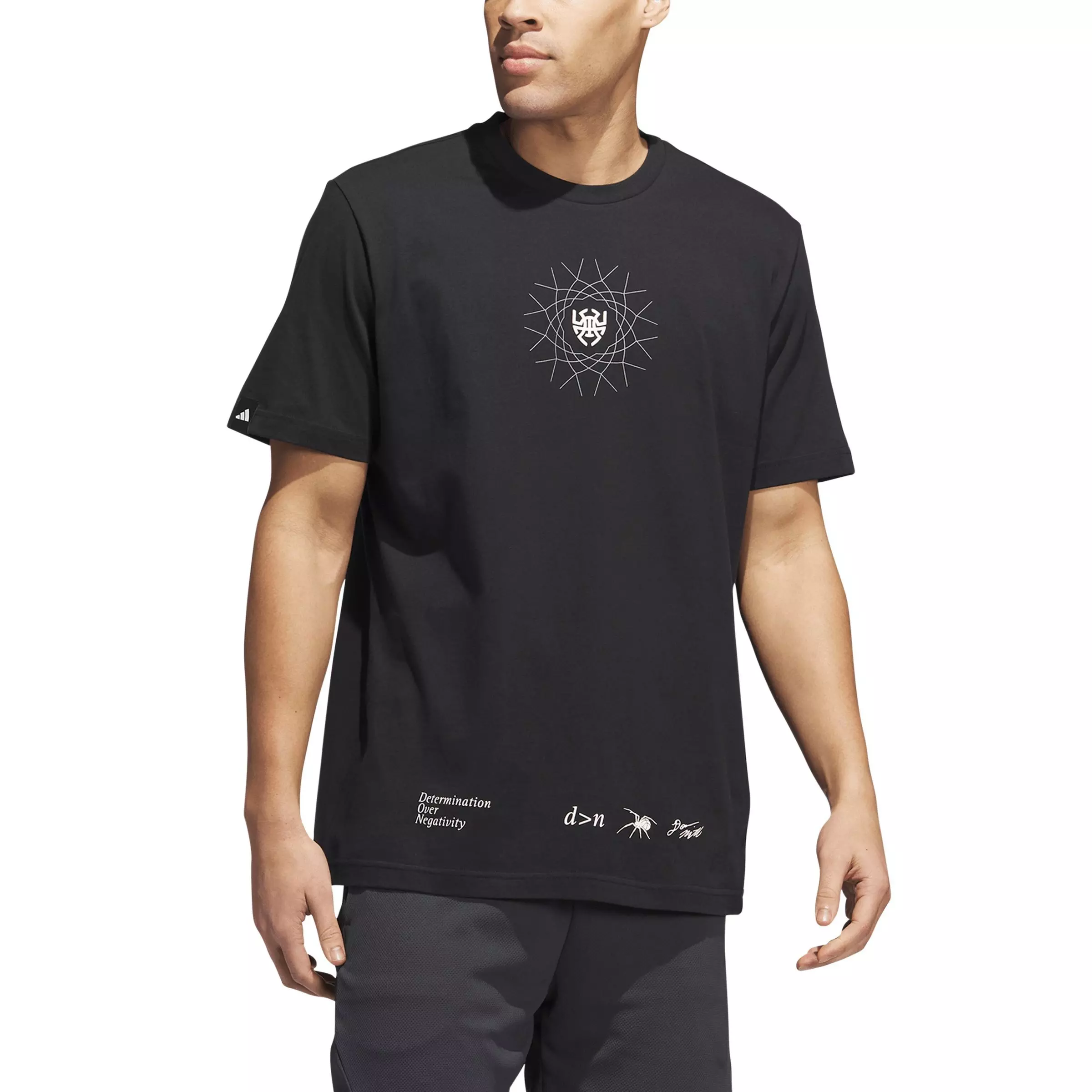 adidas Men's Donovan Mitchell Graphic Basketball T-Shirt -Black - BLACK
