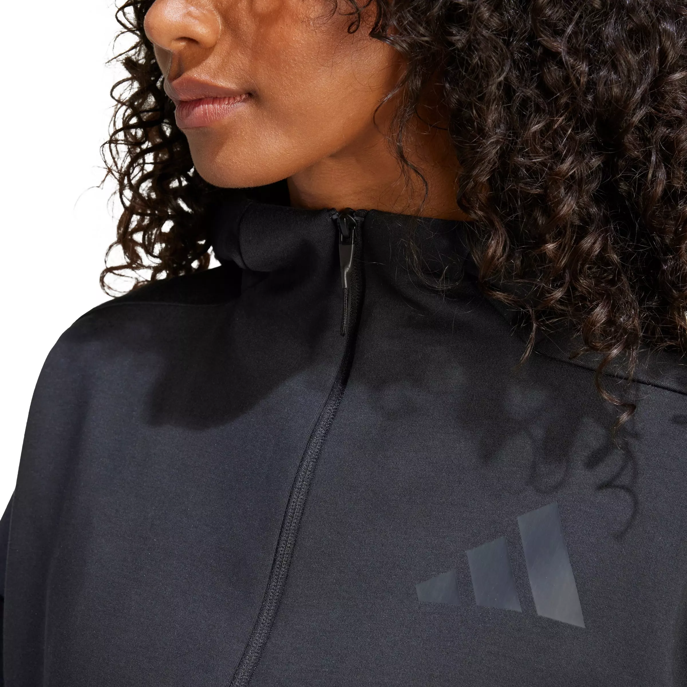 adidas Women's Z.N.E. Full-Zip Hooded Jacket - Black - BLACK