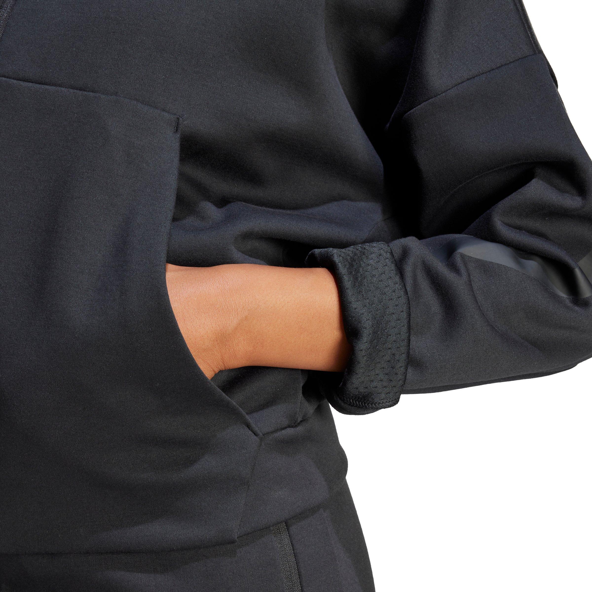 adidas Women's Z.N.E. Full-Zip Hooded Jacket - Black - BLACK Thumbnail View 4