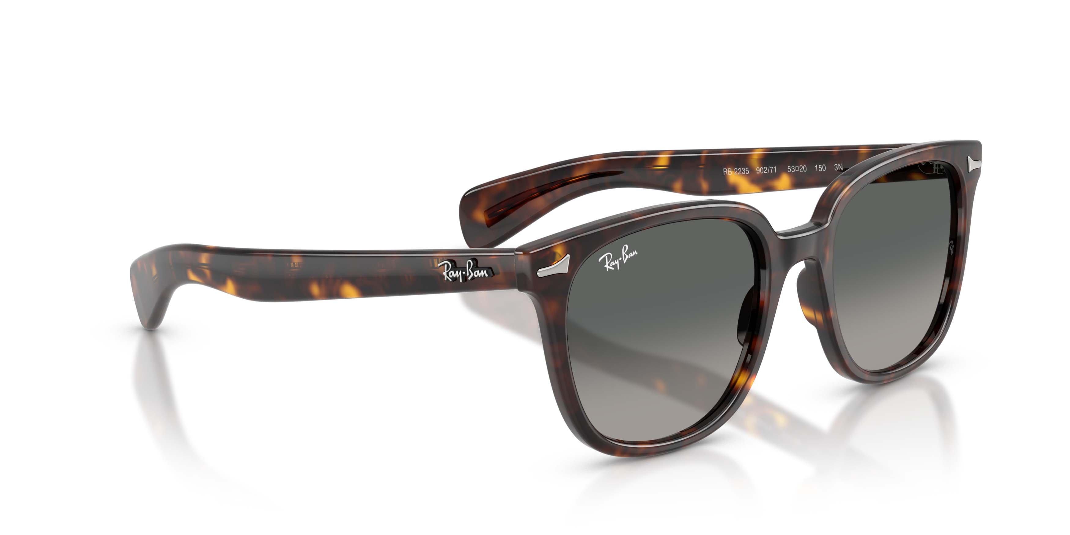 Ray-Ban Brunel II Light Grey Gradient Dark Grey Sunglasses - Havana - BROWN/GREY