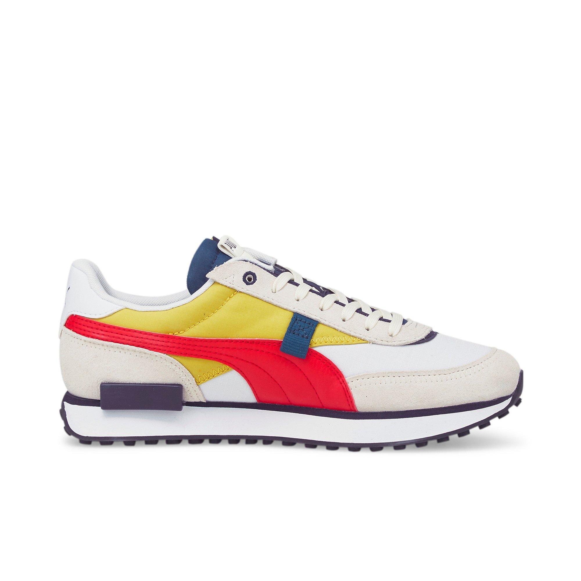 Puma Future Rider Displaced White Blue Men S Shoe Hibbett City Gear