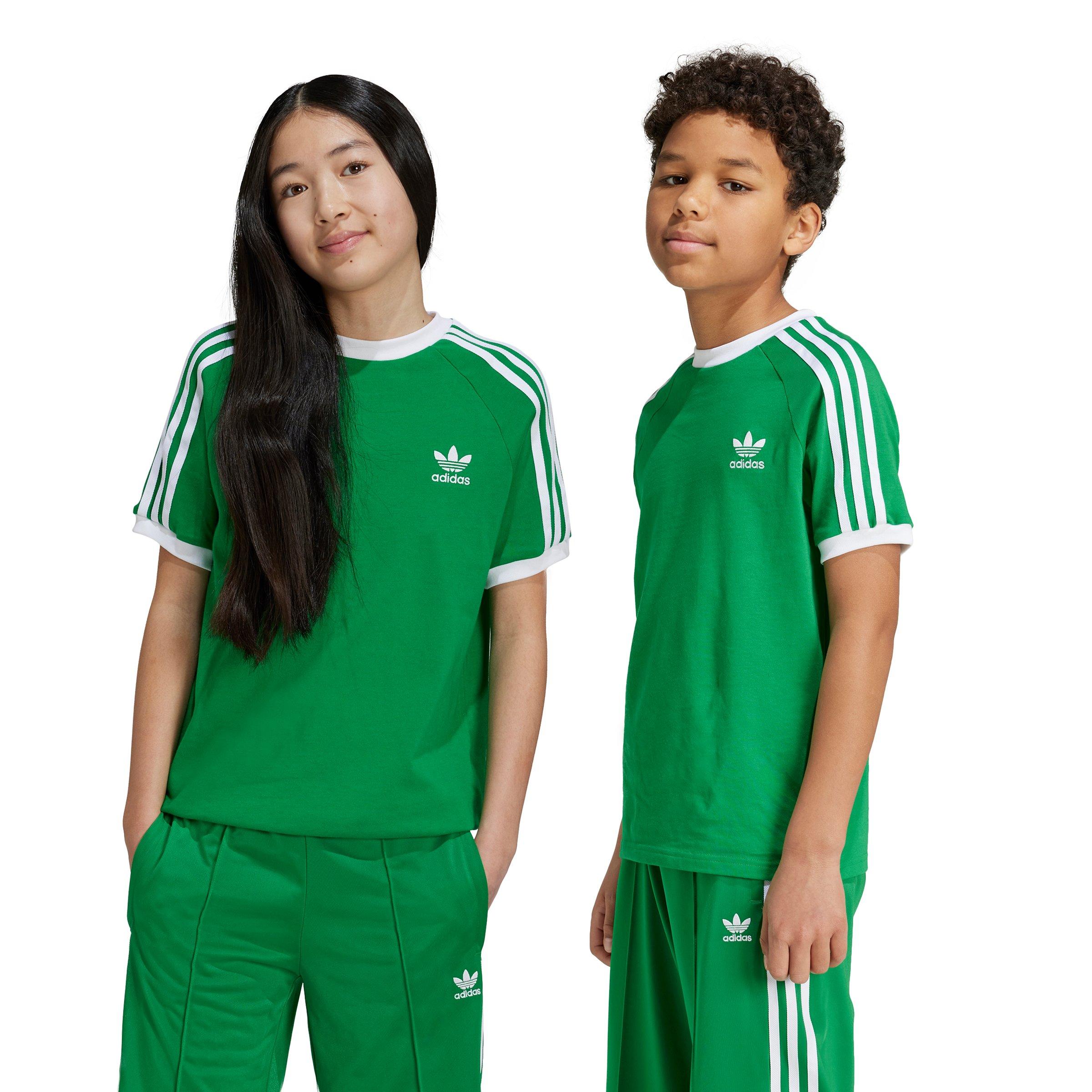 adidas Originals Big Kids' 3-Stripes T-Shirt - Green - GREEN