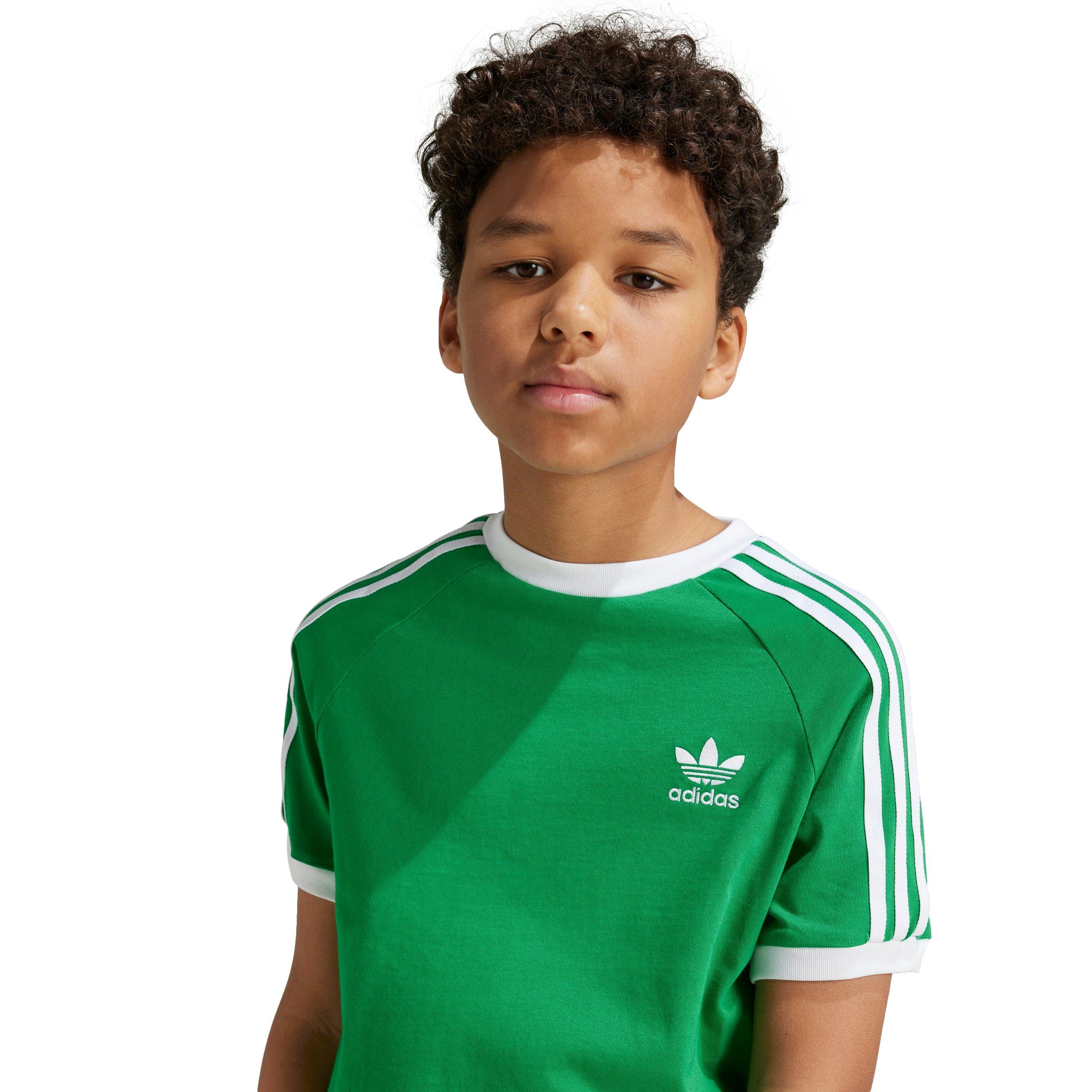 adidas Originals 3-Stripes Big Kids' Green T-Shirt