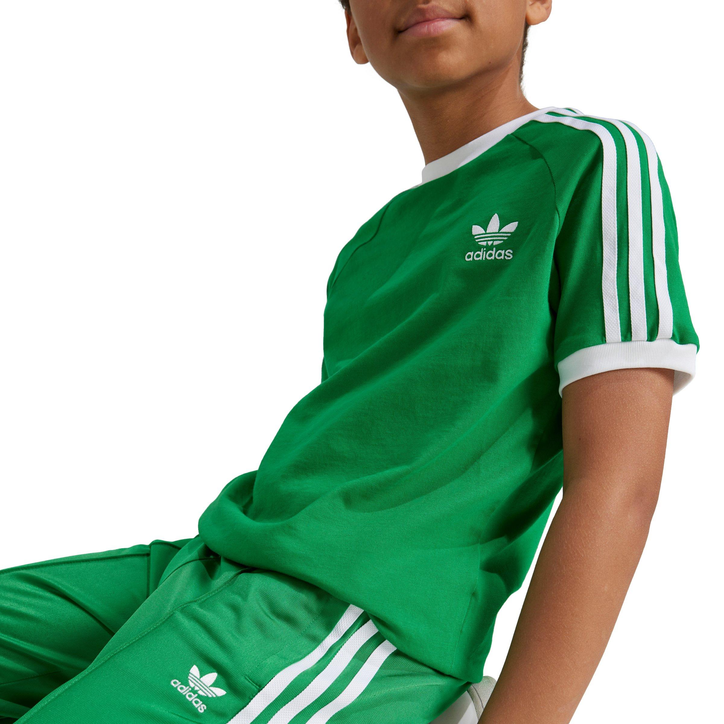 adidas Originals 3-Stripes Big Kids' Green T-Shirt