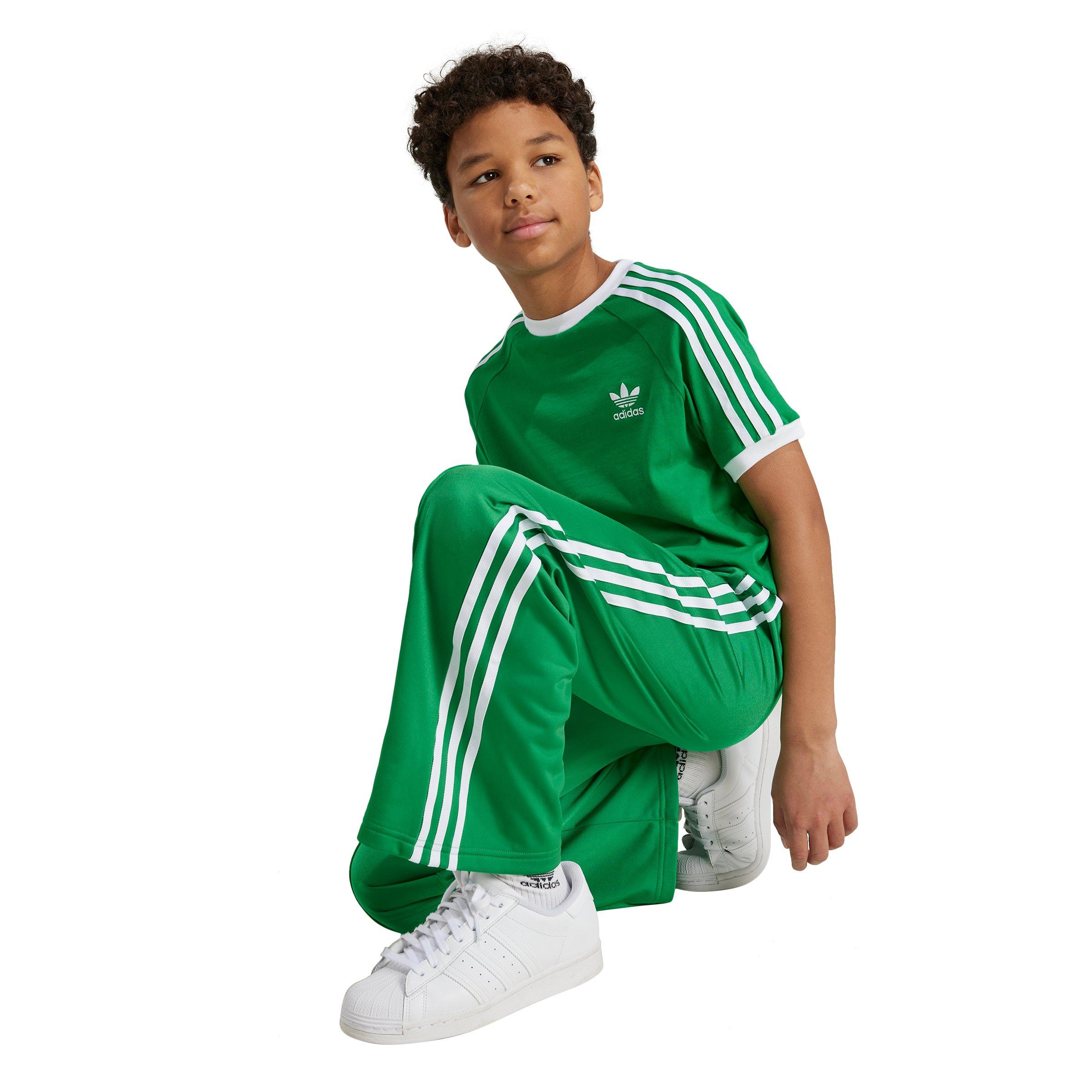 adidas Originals 3-Stripes Big Kids' Green T-Shirt