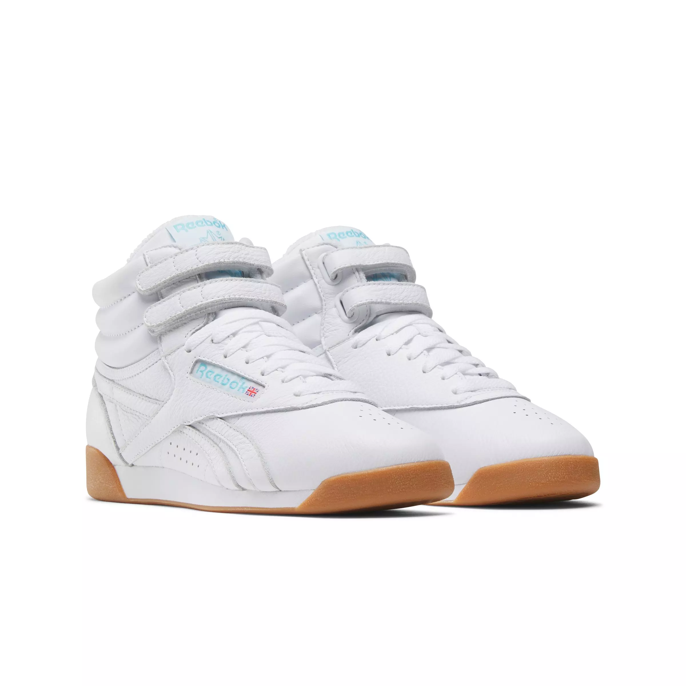 Reebok F/S Hi "Ftwr White/Blue/Gum" Women's Shoe - WHITE/BLUE/GUM
