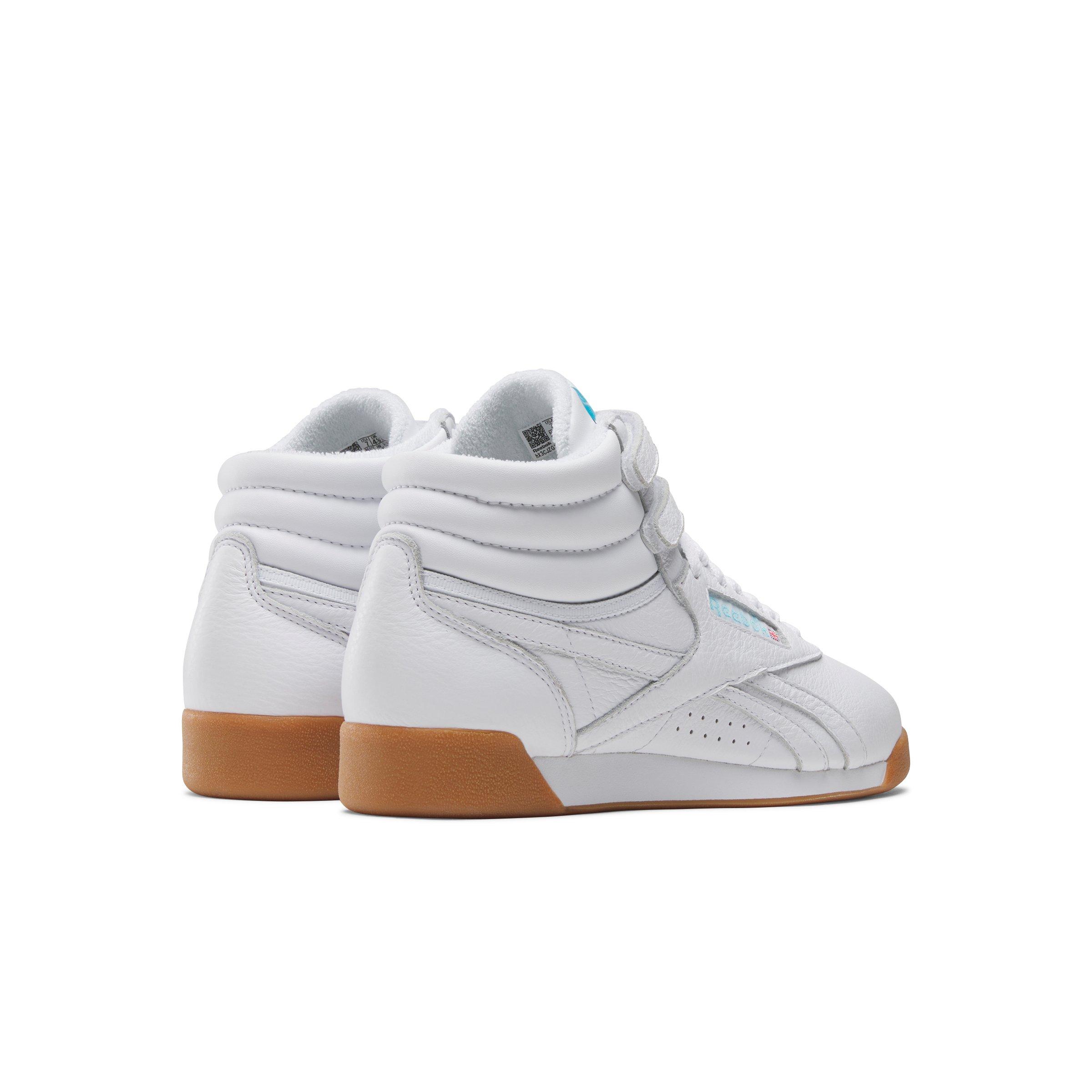 Reebok F/S Hi "Ftwr White/Blue/Gum" Women's Shoe - WHITE/BLUE/GUM Thumbnail View 3
