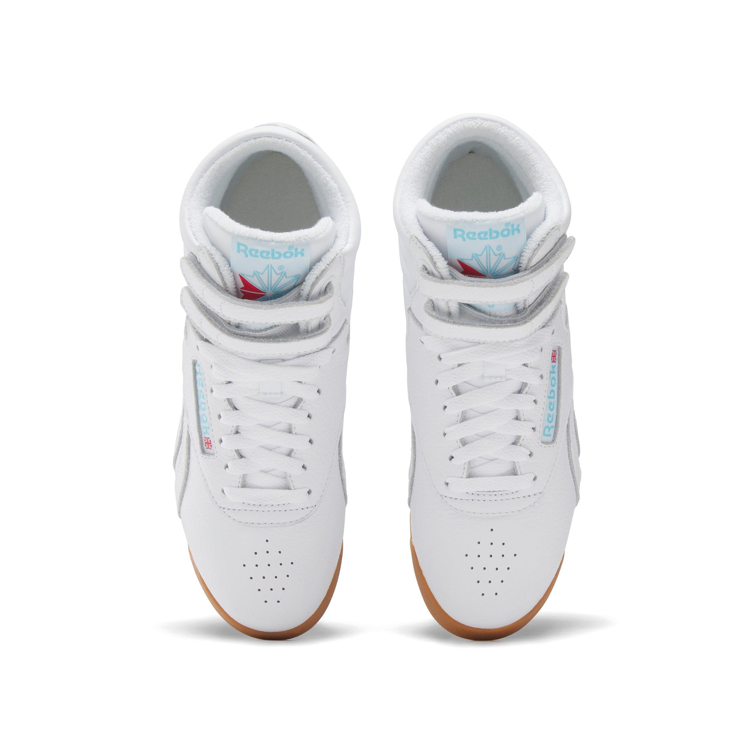 Reebok F/S Hi "Ftwr White/Blue/Gum" Women's Shoe - WHITE/BLUE/GUM Thumbnail View 4