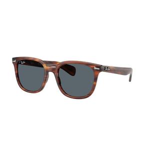 Ray-Ban Brunel II Blue Sunglasses - Striped Havana - BROWN/BLUE