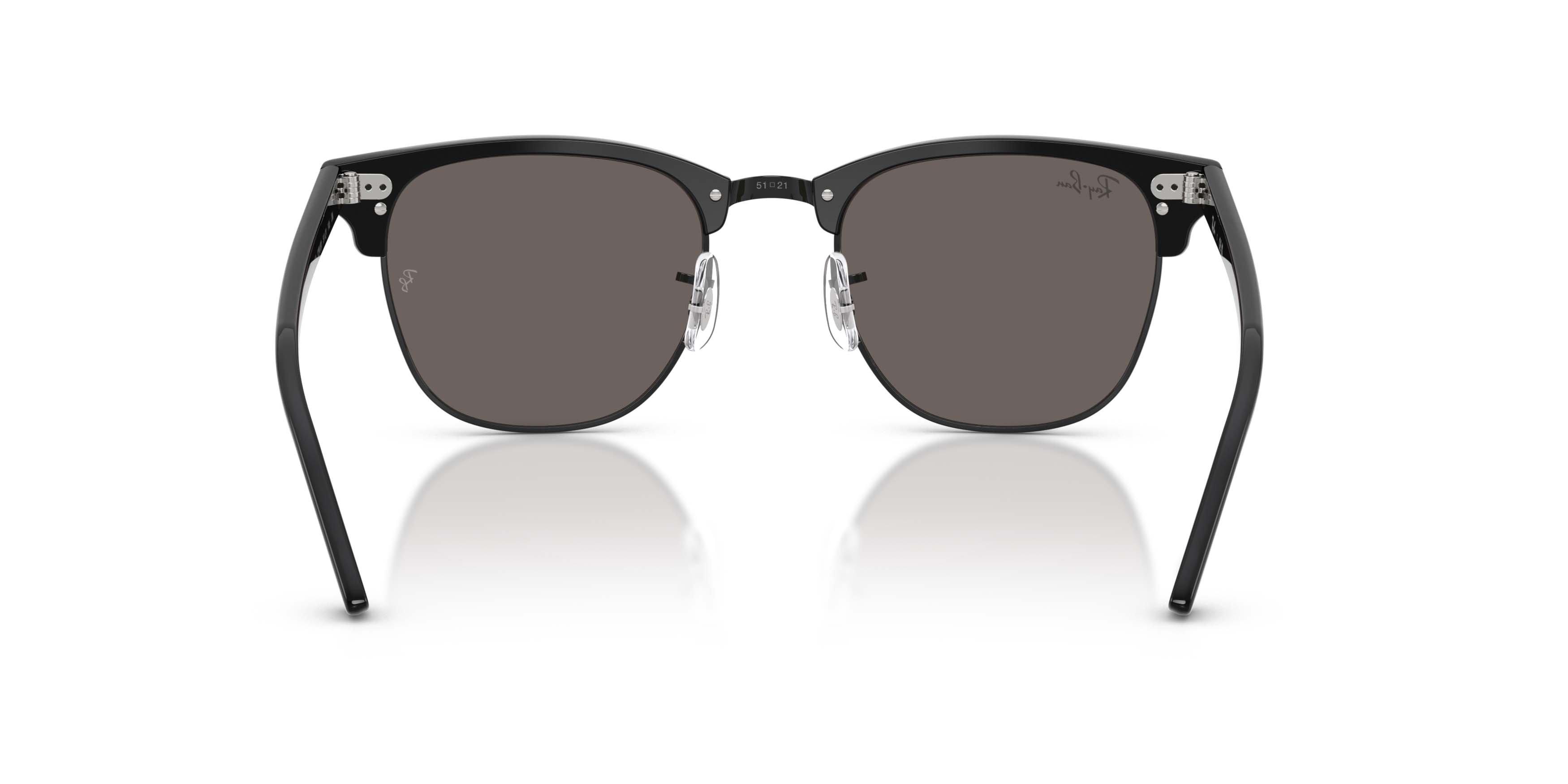 Ray-Ban Clubmaster Classic Dark Grey Sunglasses - Black On Black - BLACK/GREY