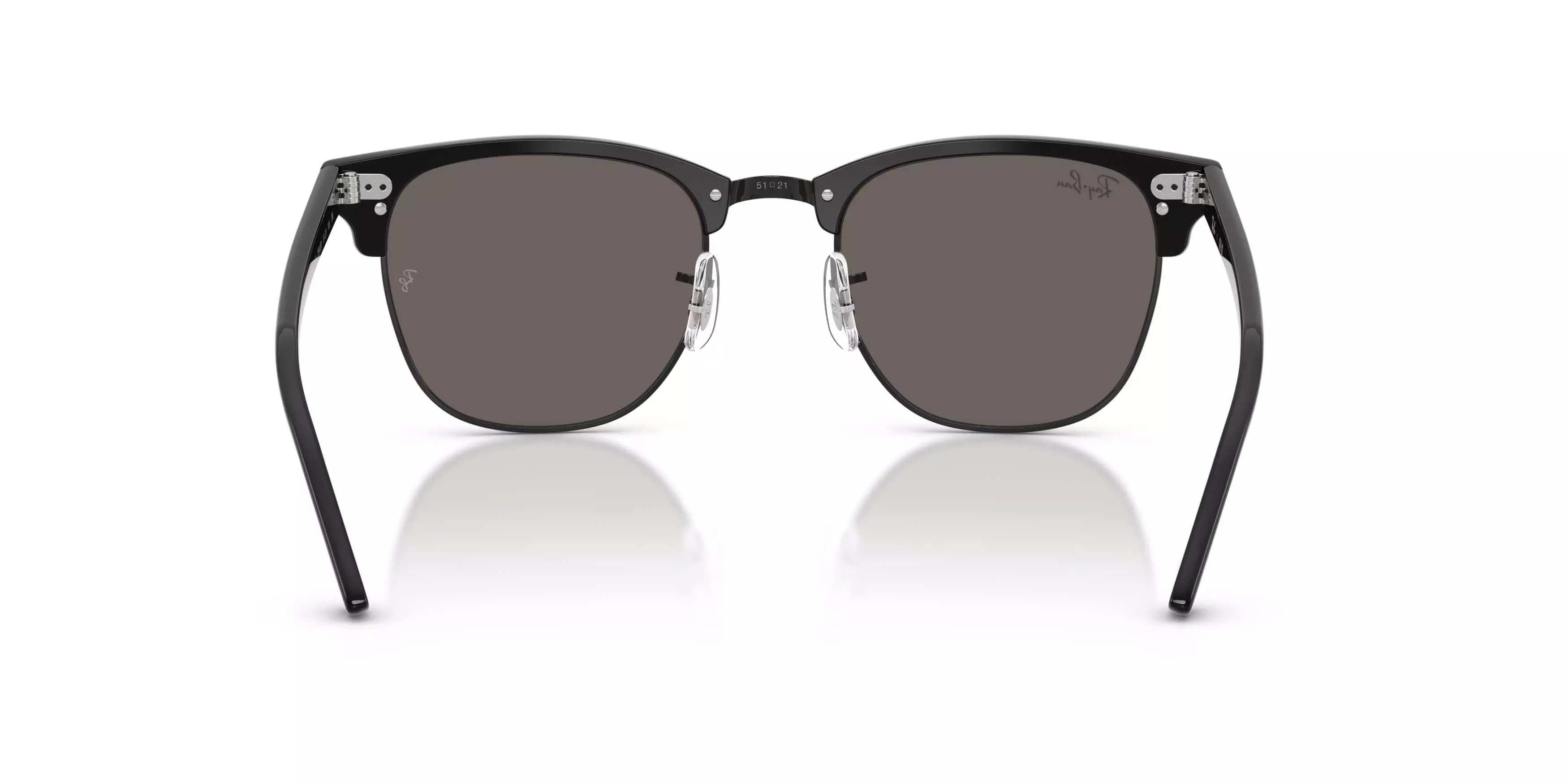 Ray-Ban Clubmaster Classic Dark Grey Sunglasses - Black On Black - BLACK/GREY