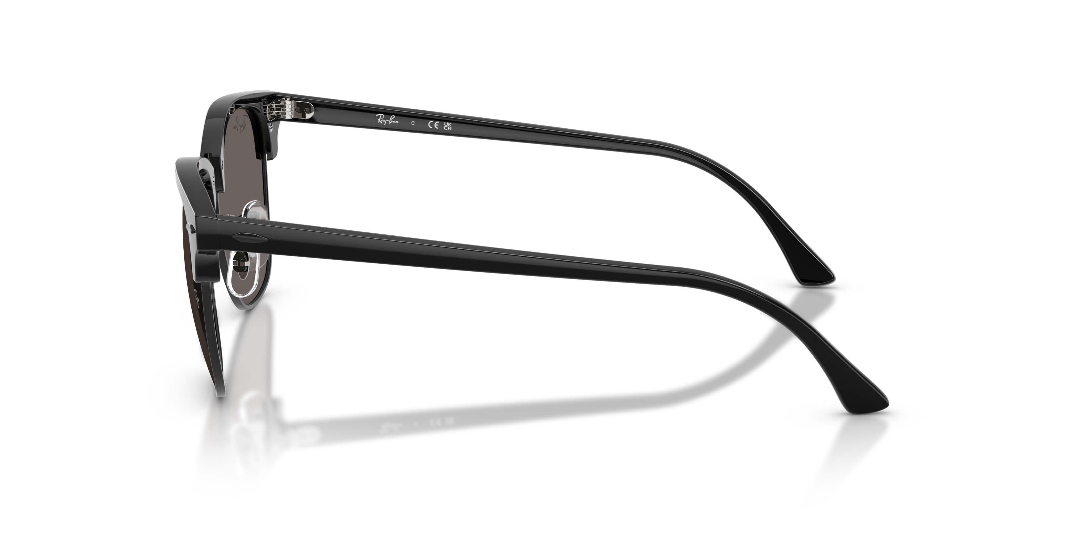 Ray-Ban Clubmaster Classic Dark Grey Sunglasses - Black On Black - BLACK/GREY