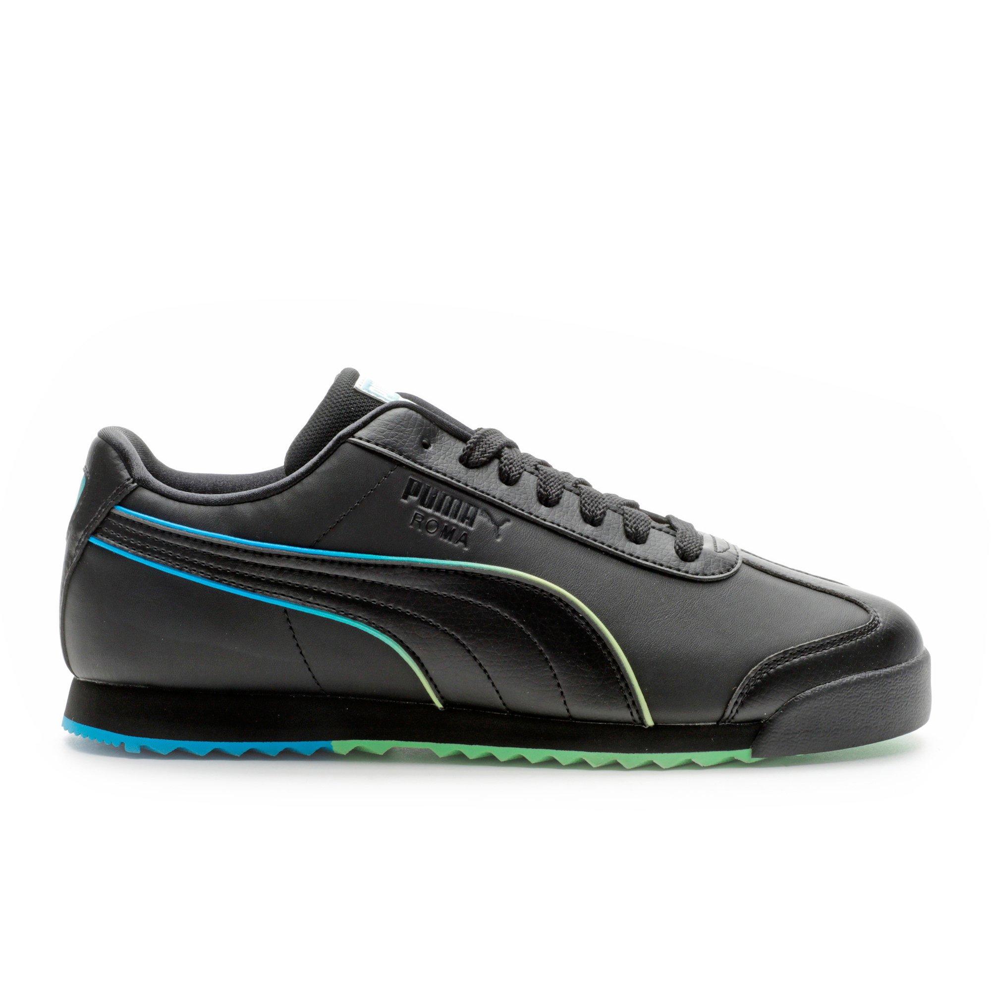 PUMA Roma Basic "Black/Green/Blue" Men's Shoe - BLACK Thumbnail View 1