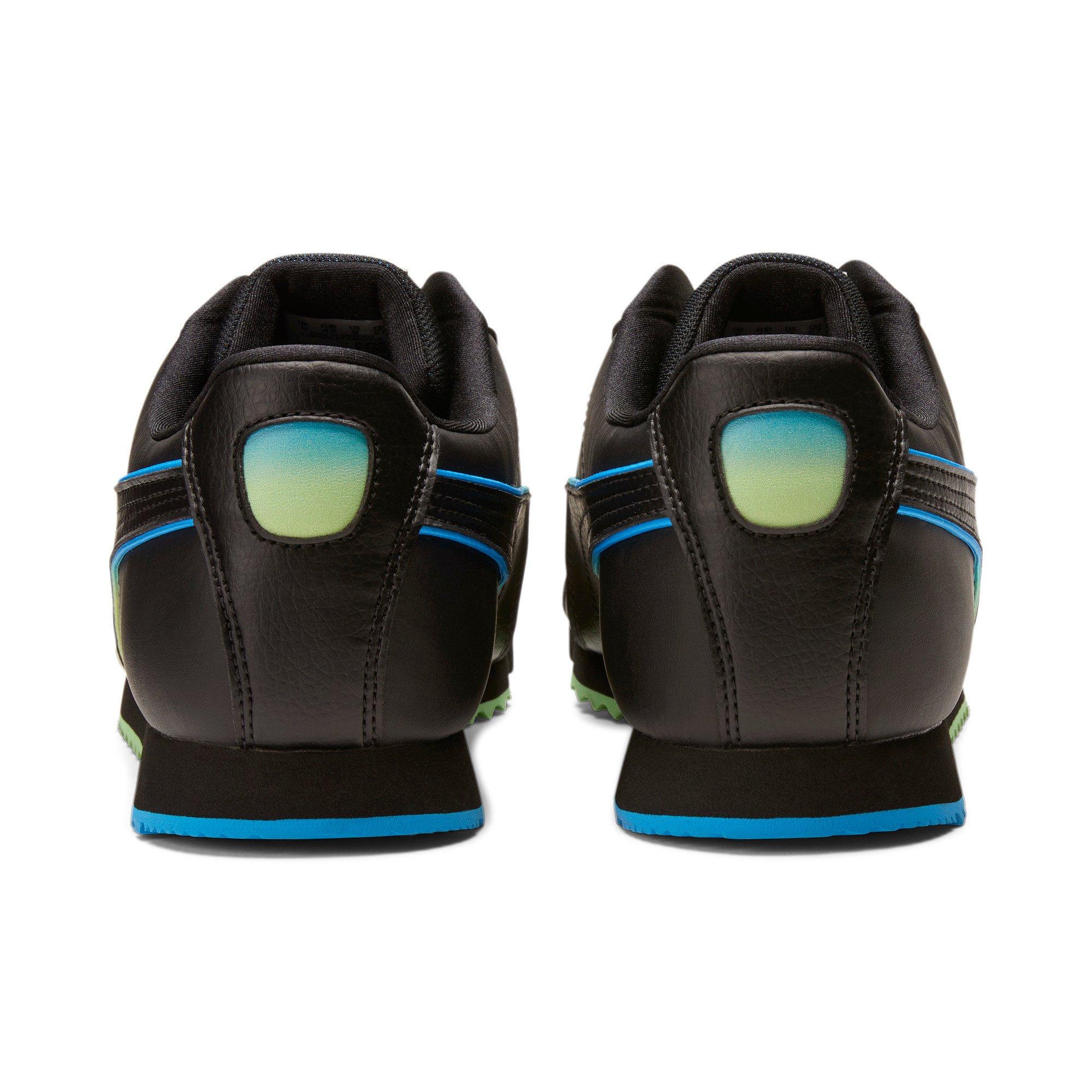 PUMA Roma Basic "Black/Green/Blue" Men's Shoe - BLACK Thumbnail View 4