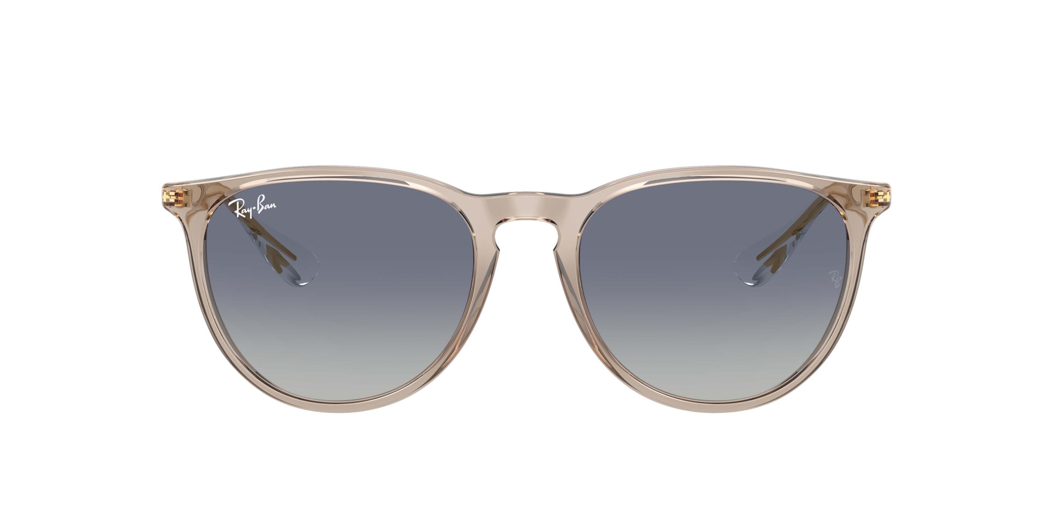 Ray-Ban Erika Classic Light Grey Gradient Dark Blue Sunglasses - Transparent Light Brown - BROWN/GREY