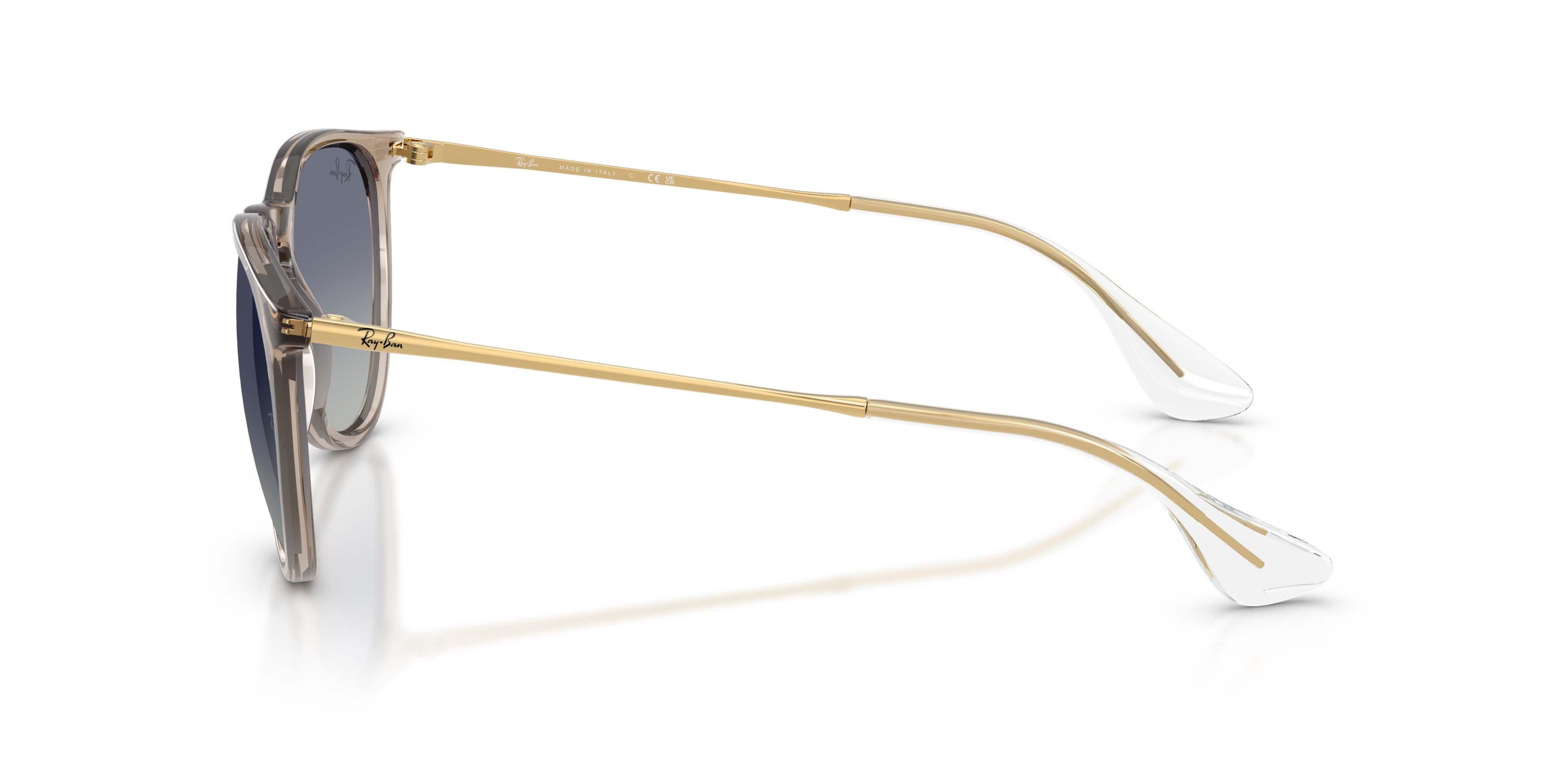 Ray-Ban Erika Classic Light Grey Gradient Dark Blue Sunglasses - Transparent Light Brown - BROWN/GREY