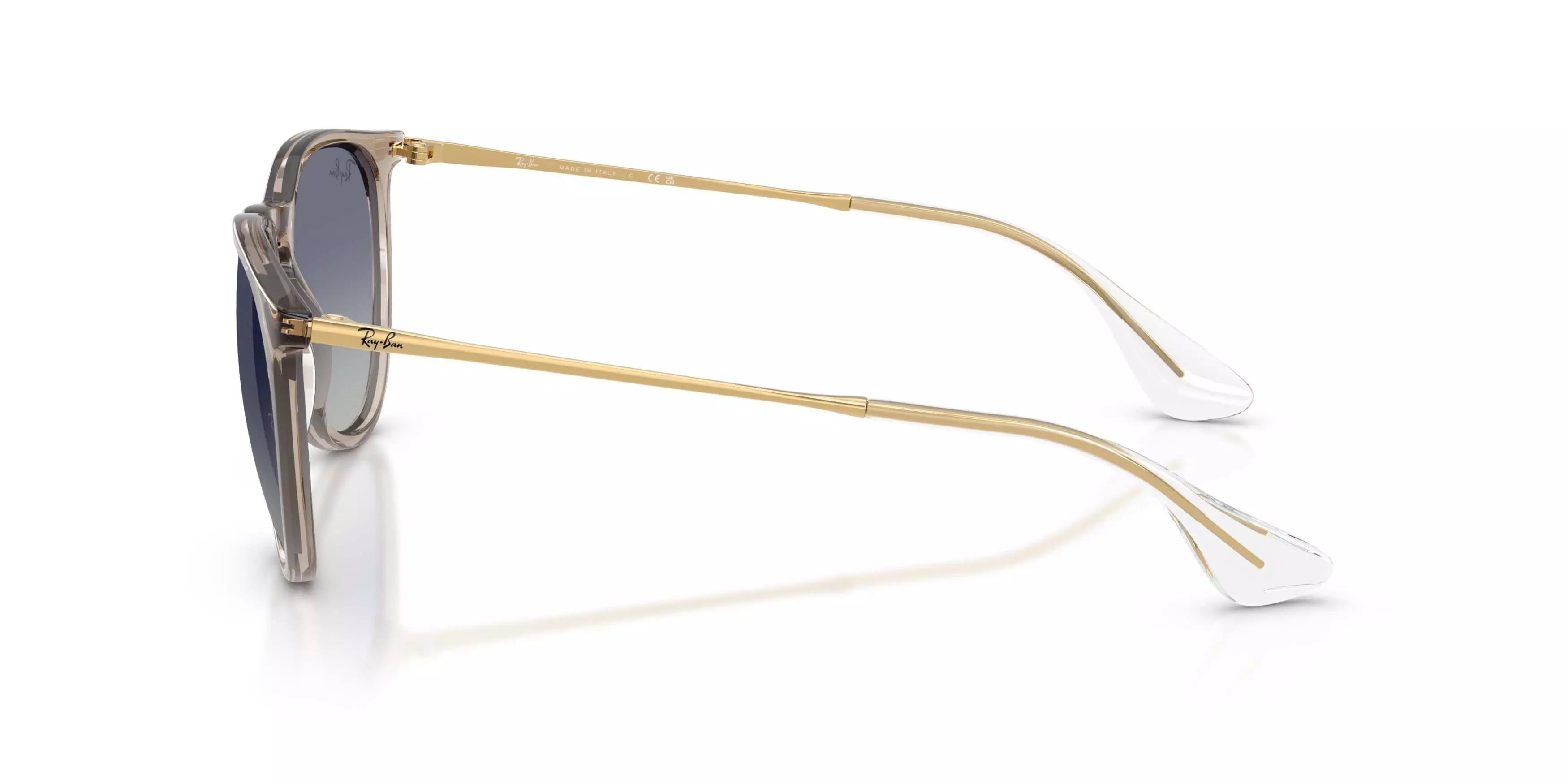Ray-Ban Erika Classic Light Grey Gradient Dark Blue Sunglasses - Transparent Light Brown - BROWN/GREY