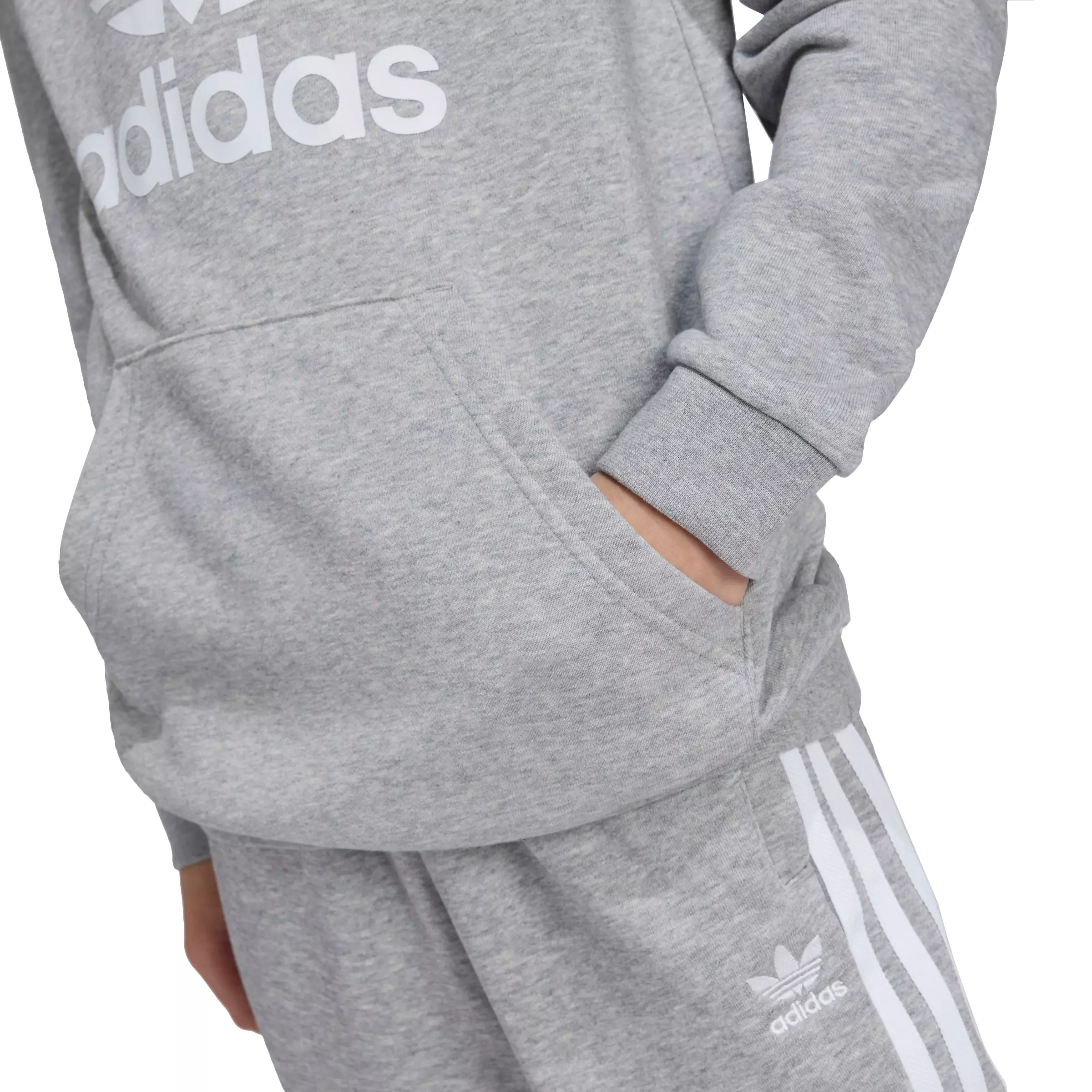 adidas Originals Big Kids' Trefoil Hoodie - Grey - GREY