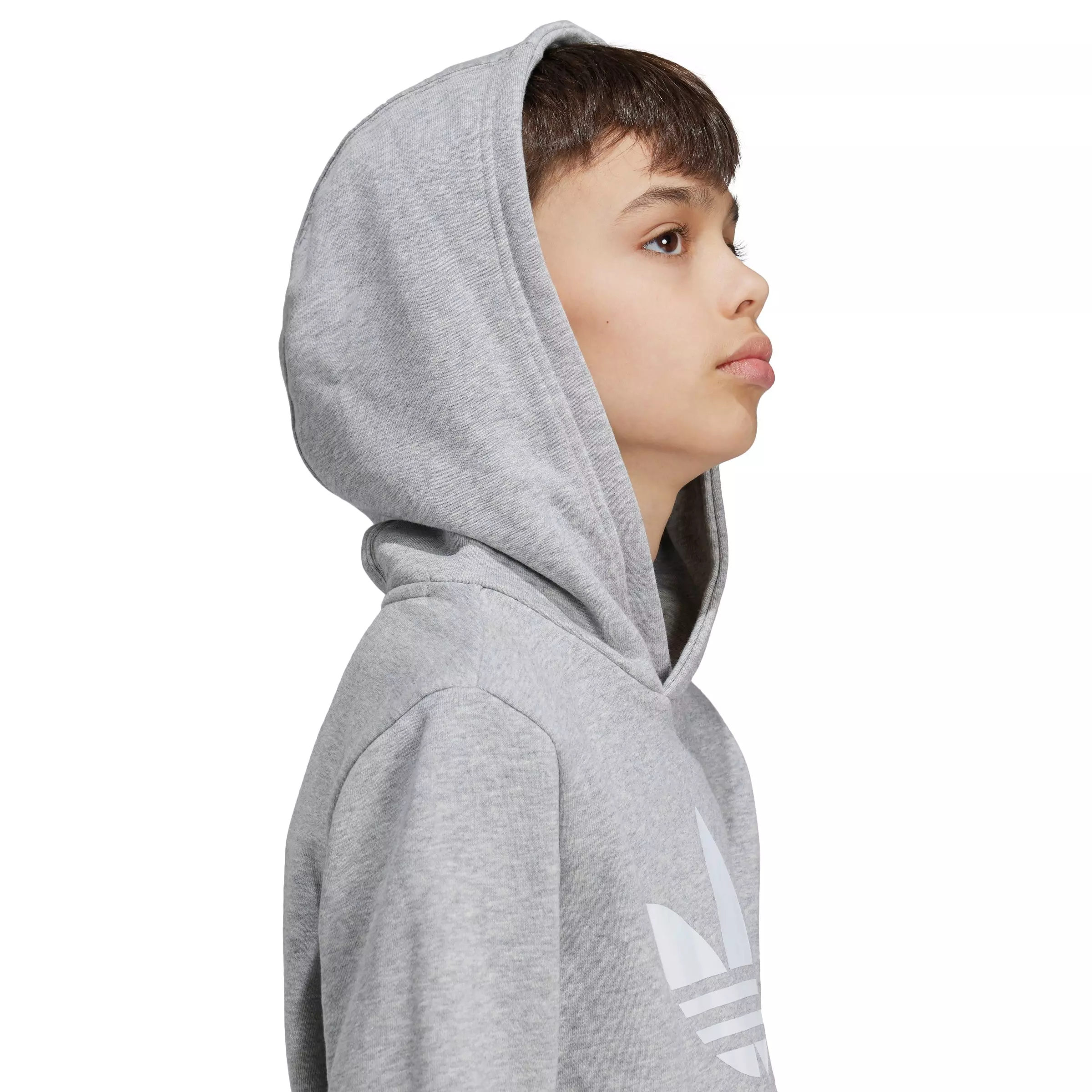 adidas Originals Big Kids' Trefoil Hoodie - Grey - GREY