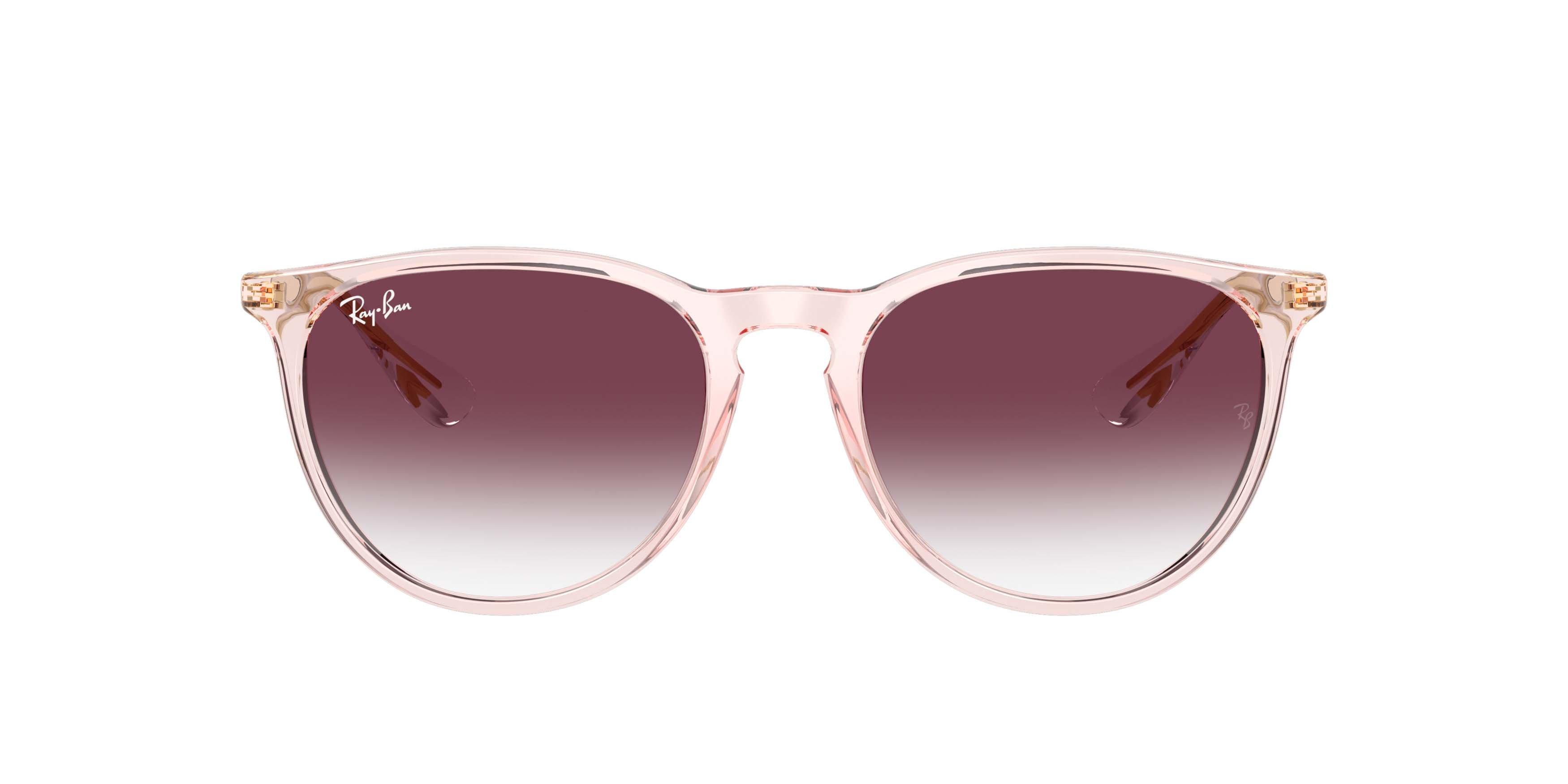 Ray-Ban Erika Classic Transparent Dark Purple Gradient Sunglasses - Transparent Pink - PINK/PURPLE