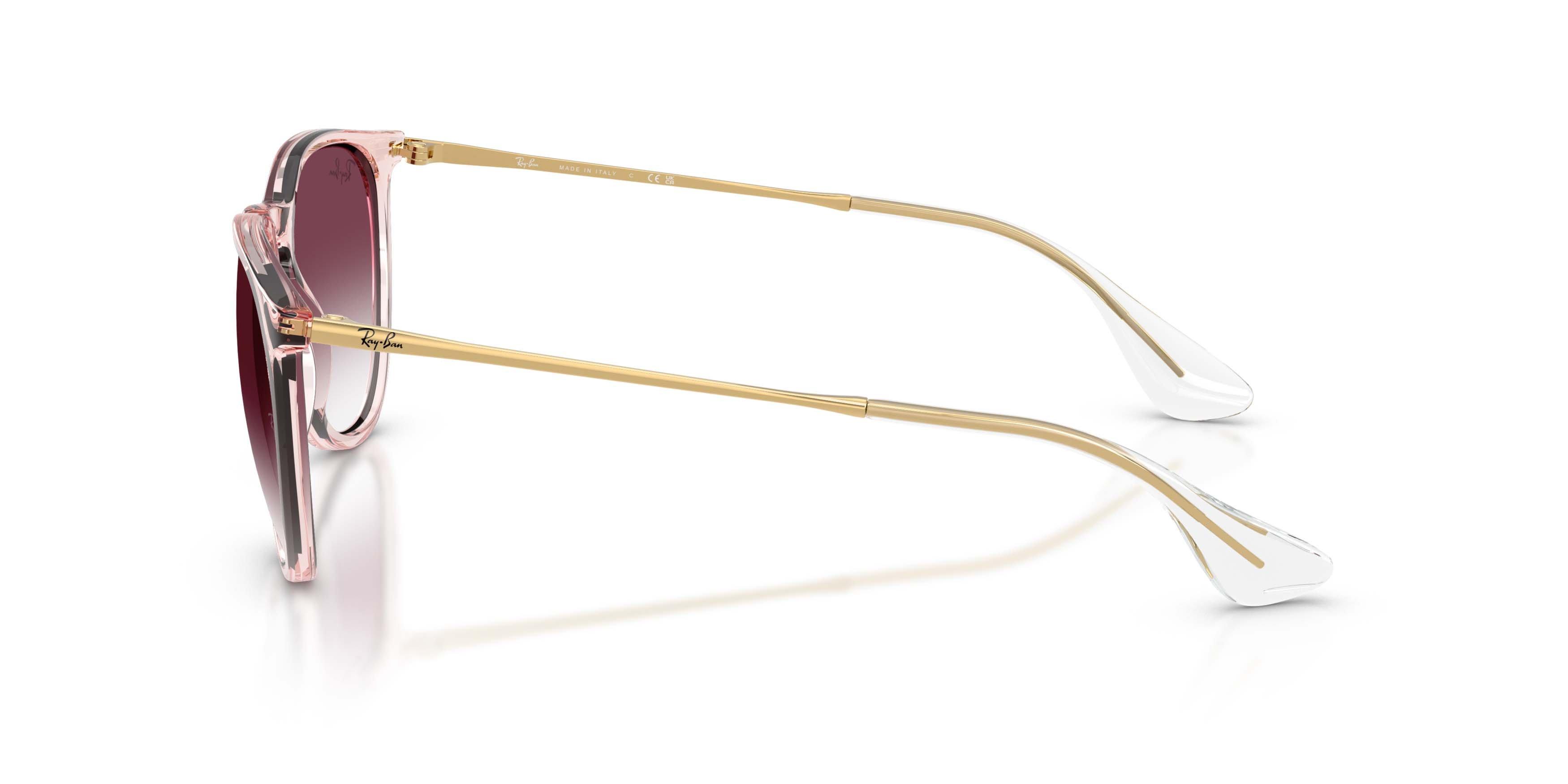 Ray-Ban Erika Classic Transparent Dark Purple Gradient Sunglasses - Transparent Pink - PINK/PURPLE