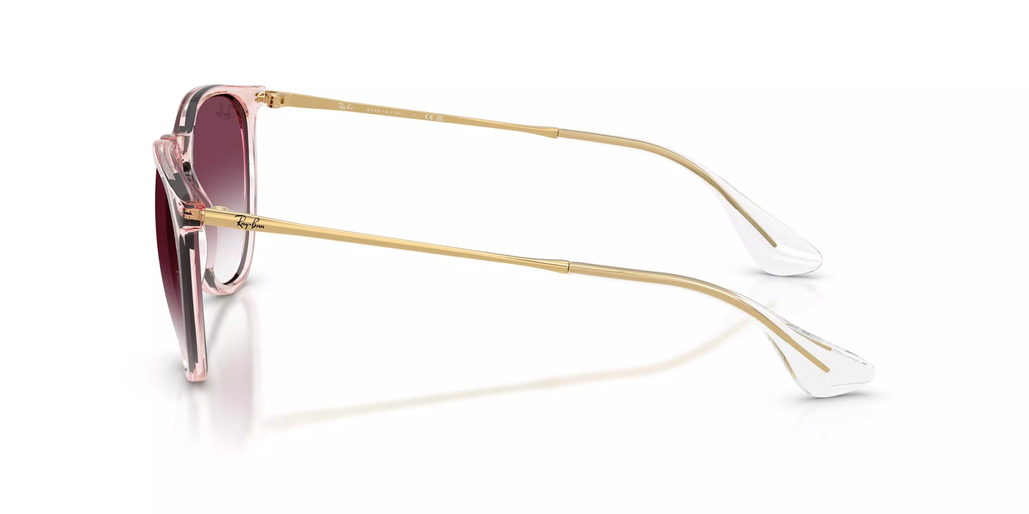 Ray-Ban Erika Classic Transparent Dark Purple Gradient Sunglasses - Transparent Pink - PINK/PURPLE