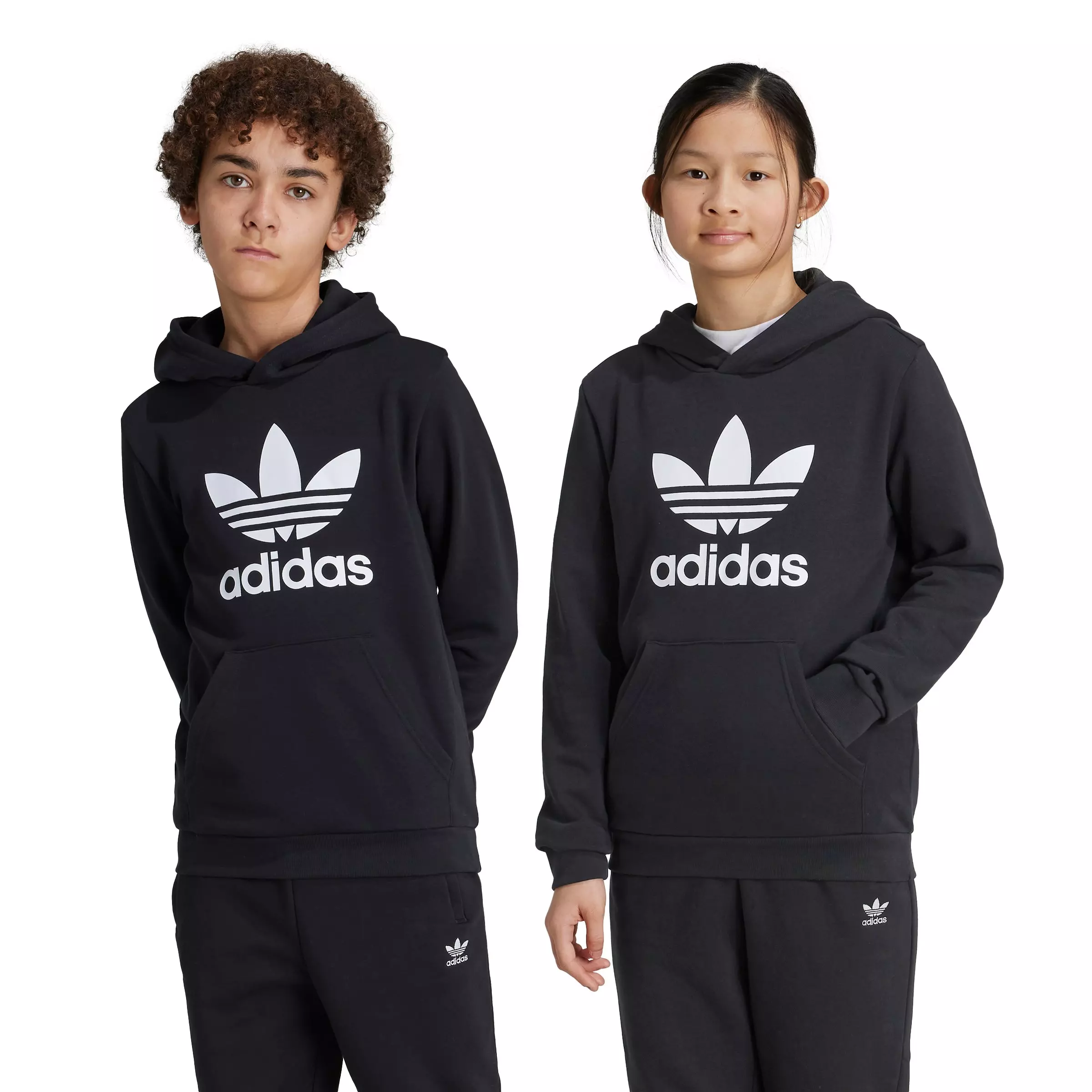 adidas Originals Big Kids' Trefoil Hoodie - Black - BLACK