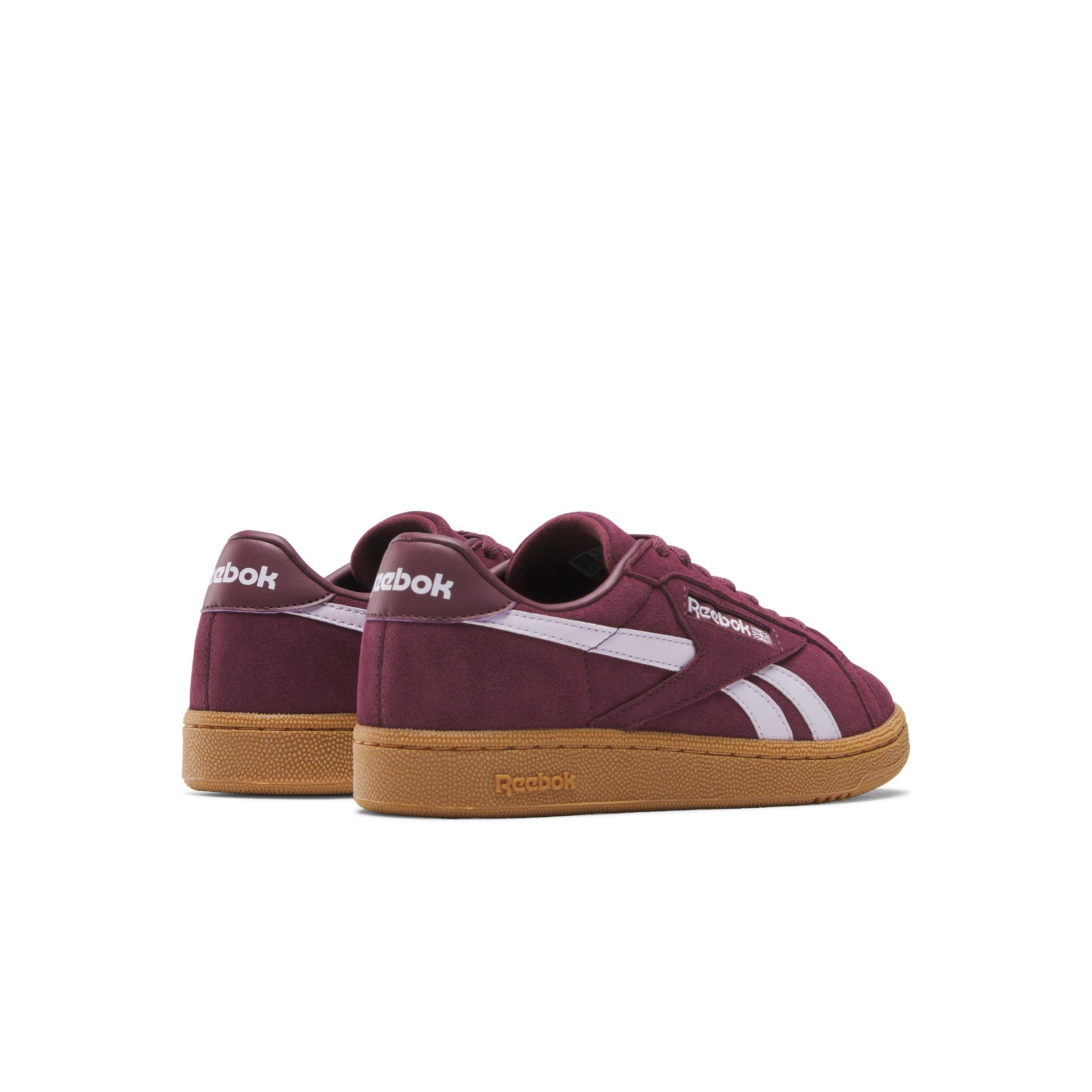 Reebok Club C Grounds UK "Maroon/Light Purple/Gum" Women's Shoe - MAROON/LT PURPLE/GUM Thumbnail View 3