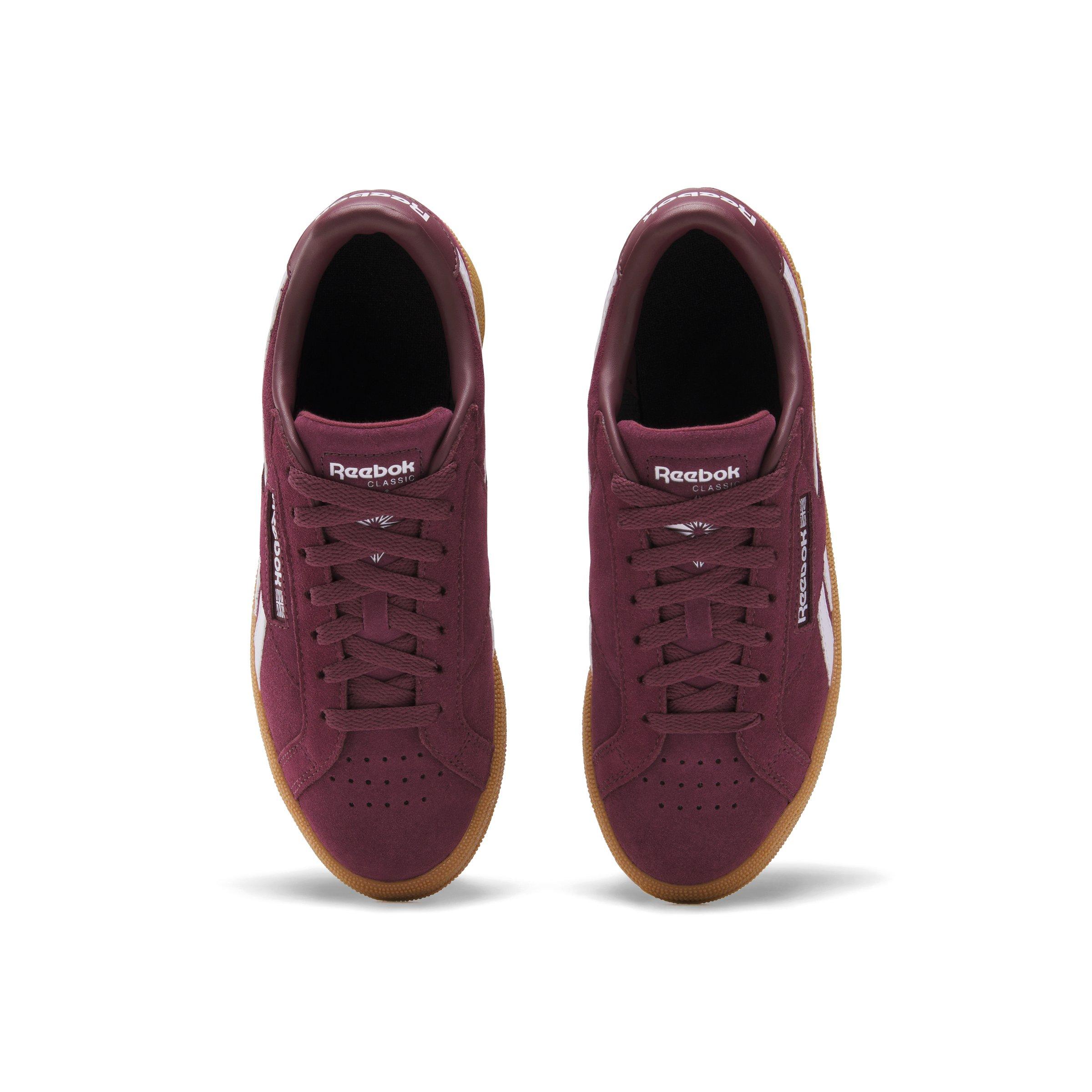 Reebok Club C Grounds UK "Maroon/Light Purple/Gum" Women's Shoe - MAROON/LT PURPLE/GUM Thumbnail View 4