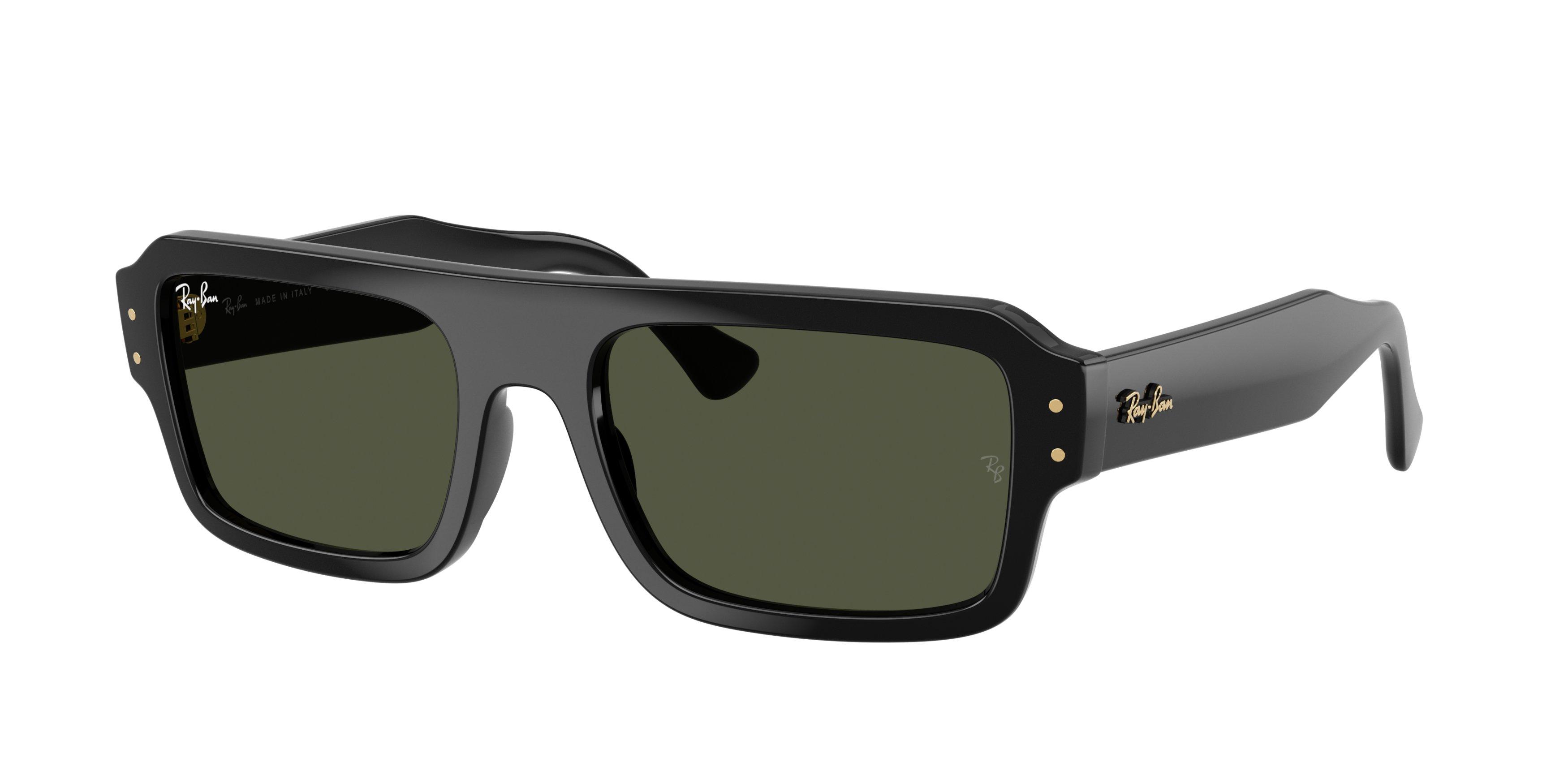 Ray-Ban Lukas Green Sunglasses - Black - BLACK/GREEN Thumbnail View 1