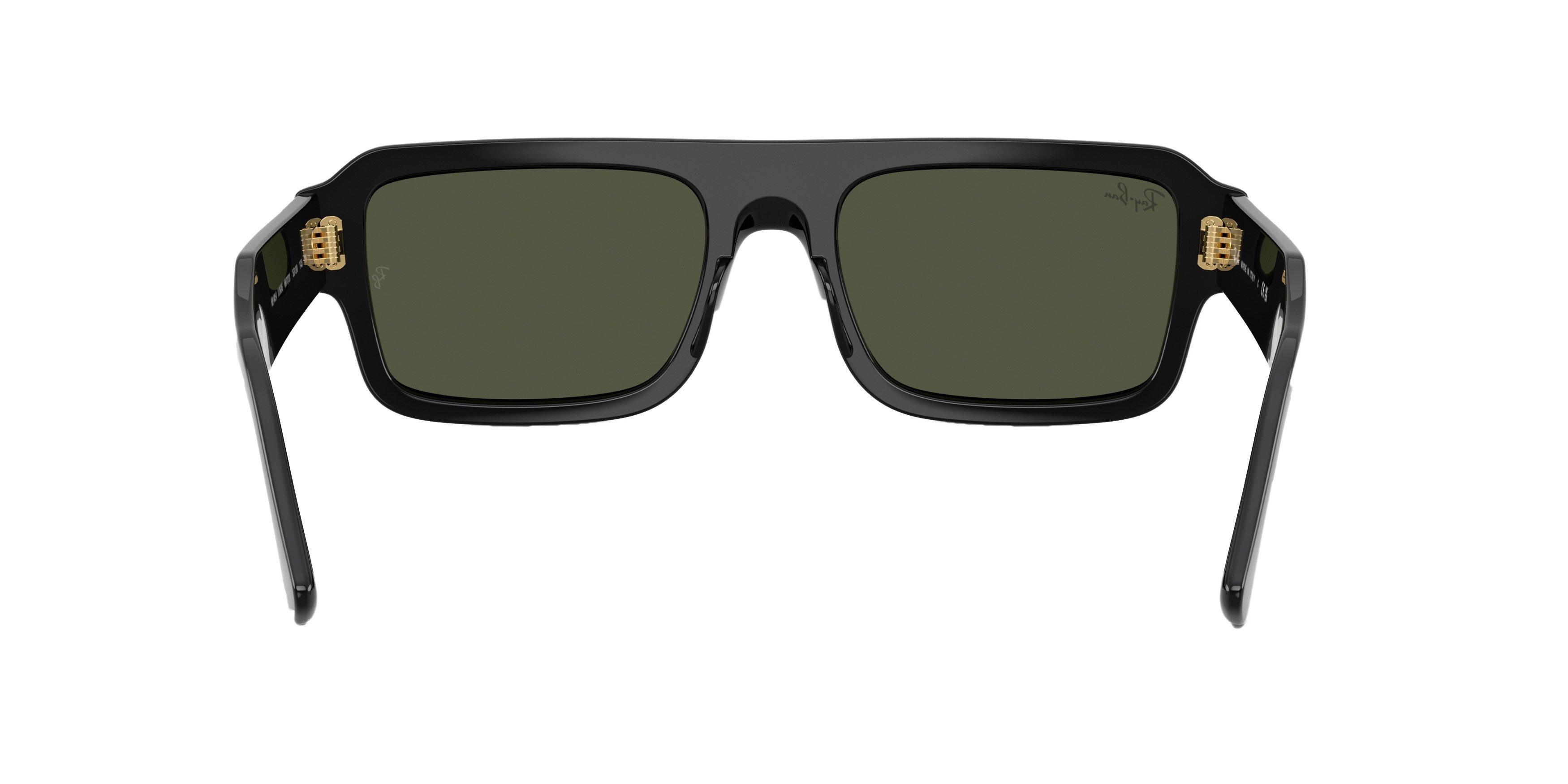 Ray-Ban Lukas Green Sunglasses - Black - BLACK/GREEN Thumbnail View 2