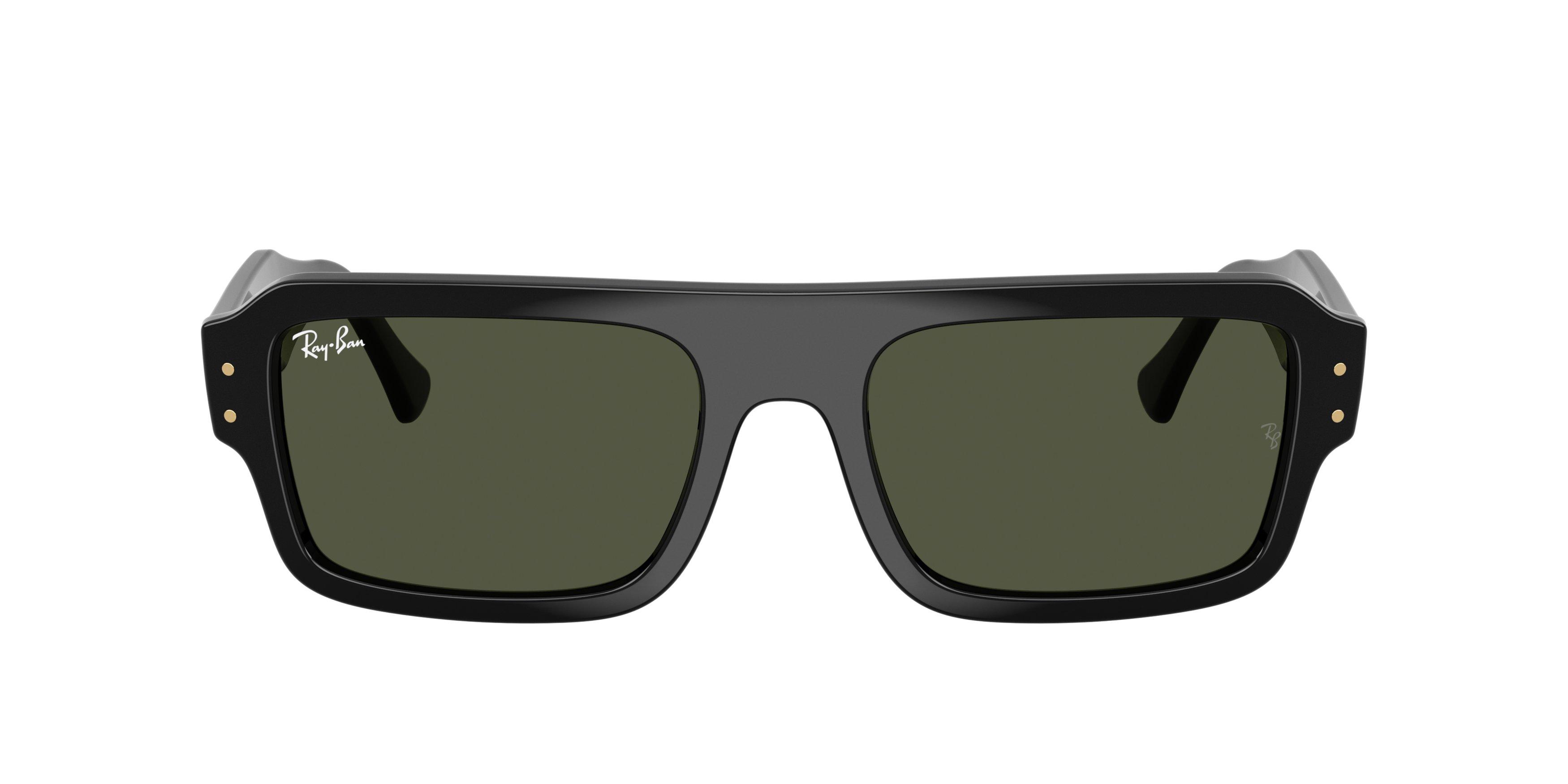 Ray-Ban Lukas Green Sunglasses - Black - BLACK/GREEN Thumbnail View 3