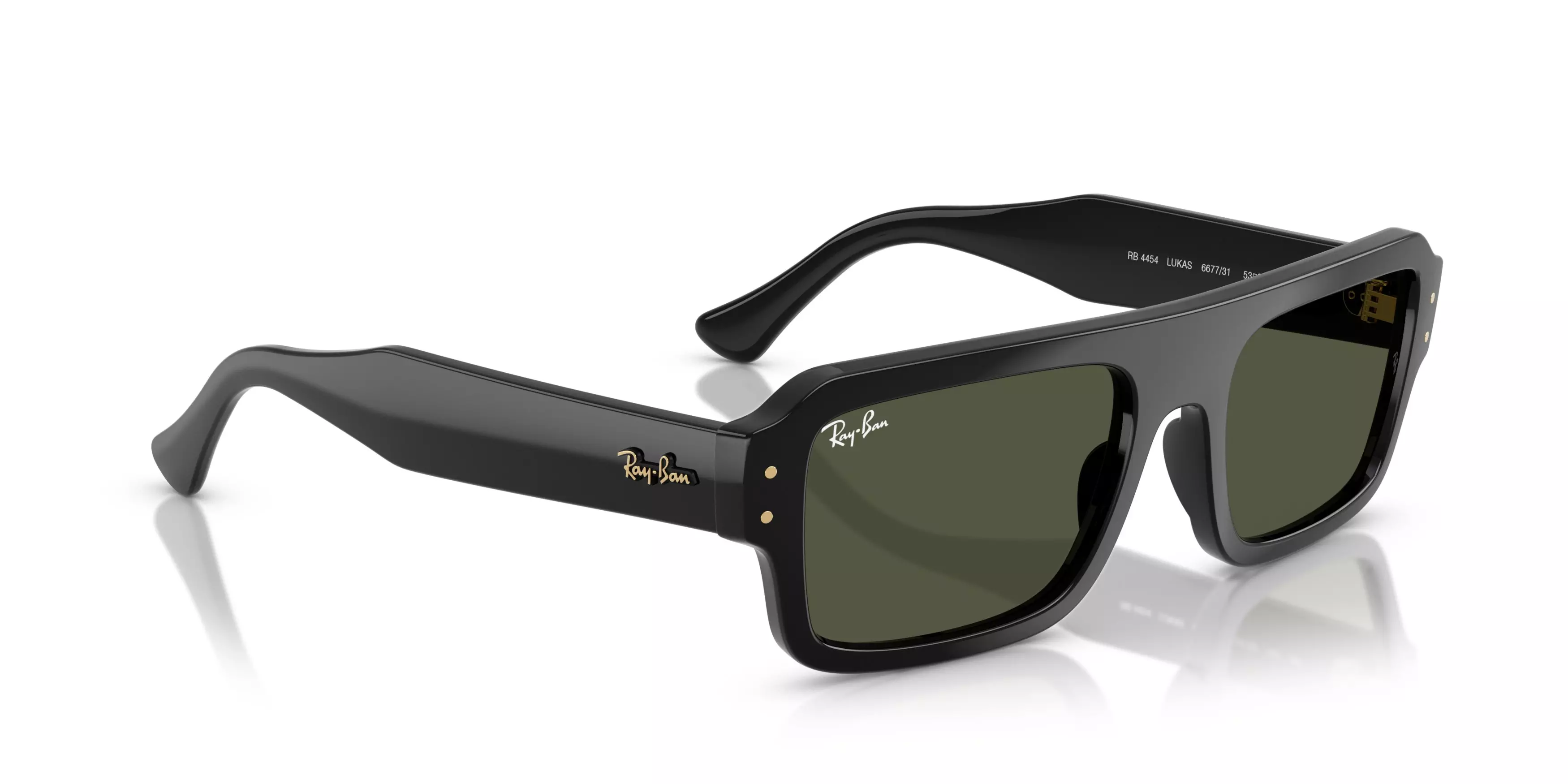Ray-Ban Lukas Green Sunglasses - Black - BLACK/GREEN