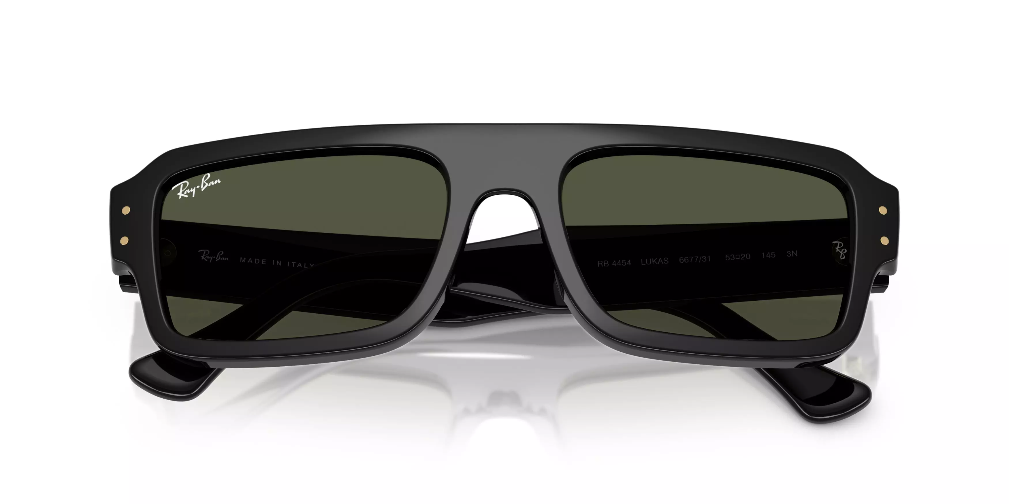 Ray-Ban Lukas Green Sunglasses - Black - BLACK/GREEN