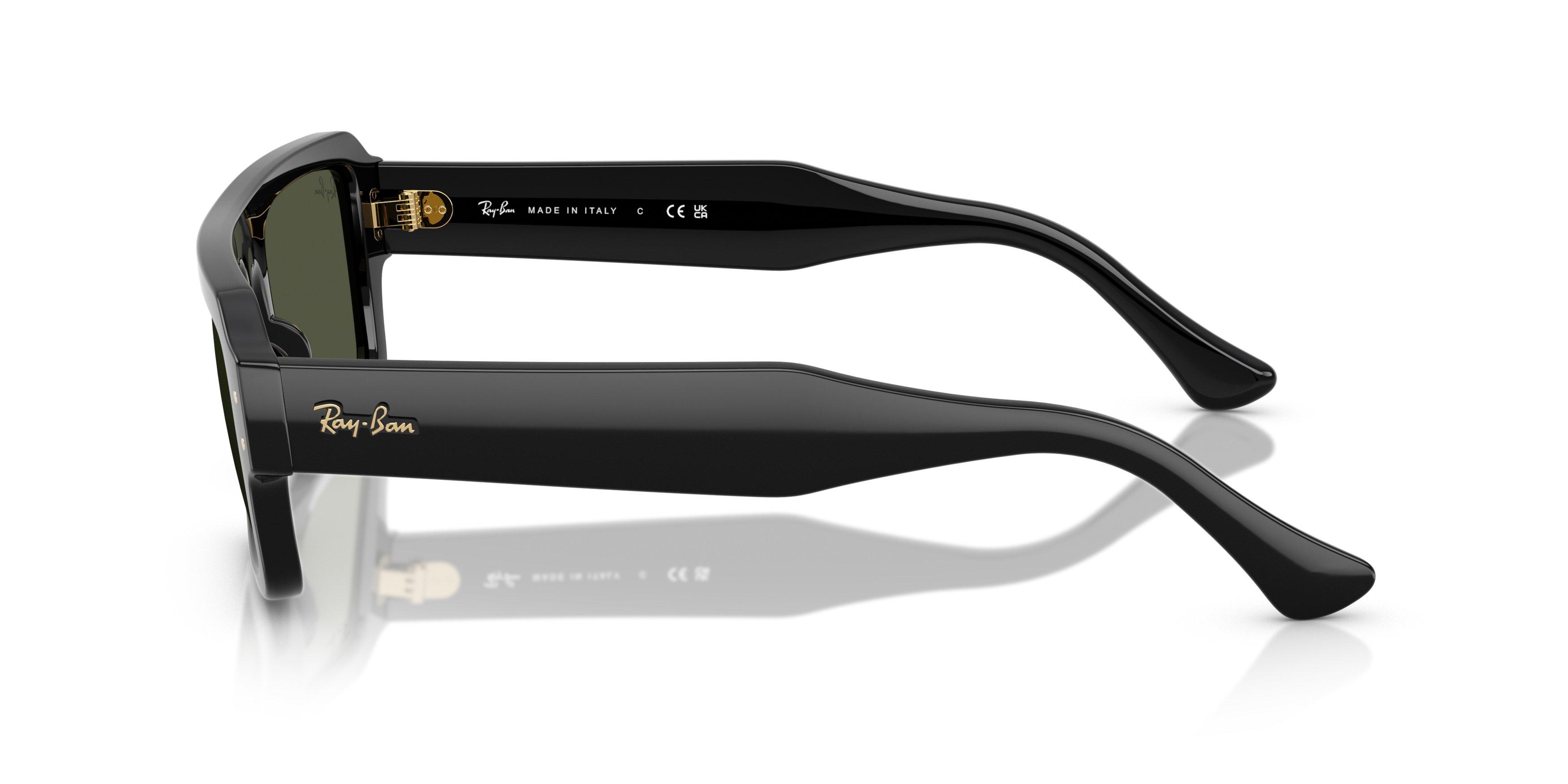 Ray-Ban Lukas Green Sunglasses - Black - BLACK/GREEN Thumbnail View 6