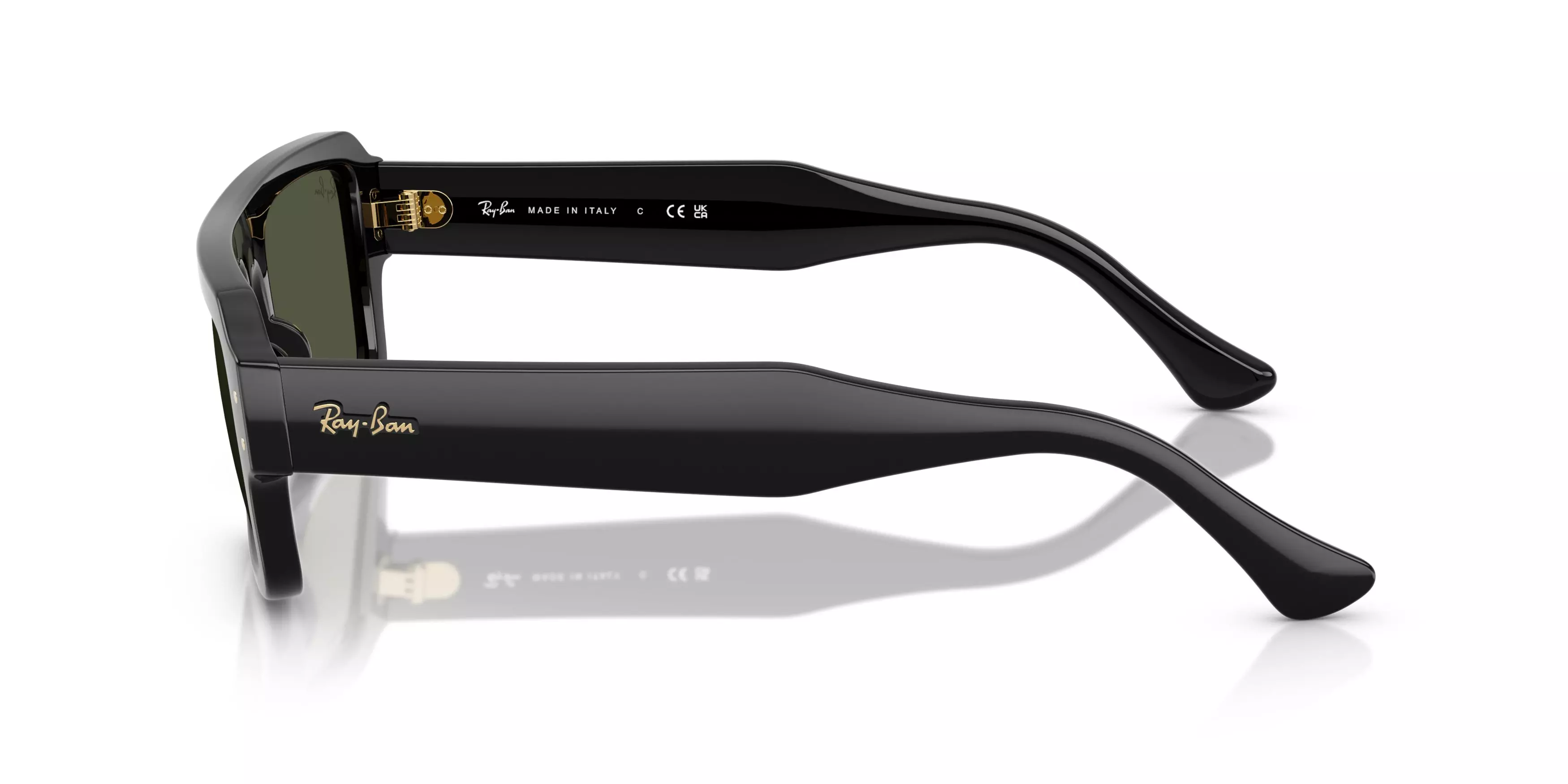 Ray-Ban Lukas Green Sunglasses - Black - BLACK/GREEN