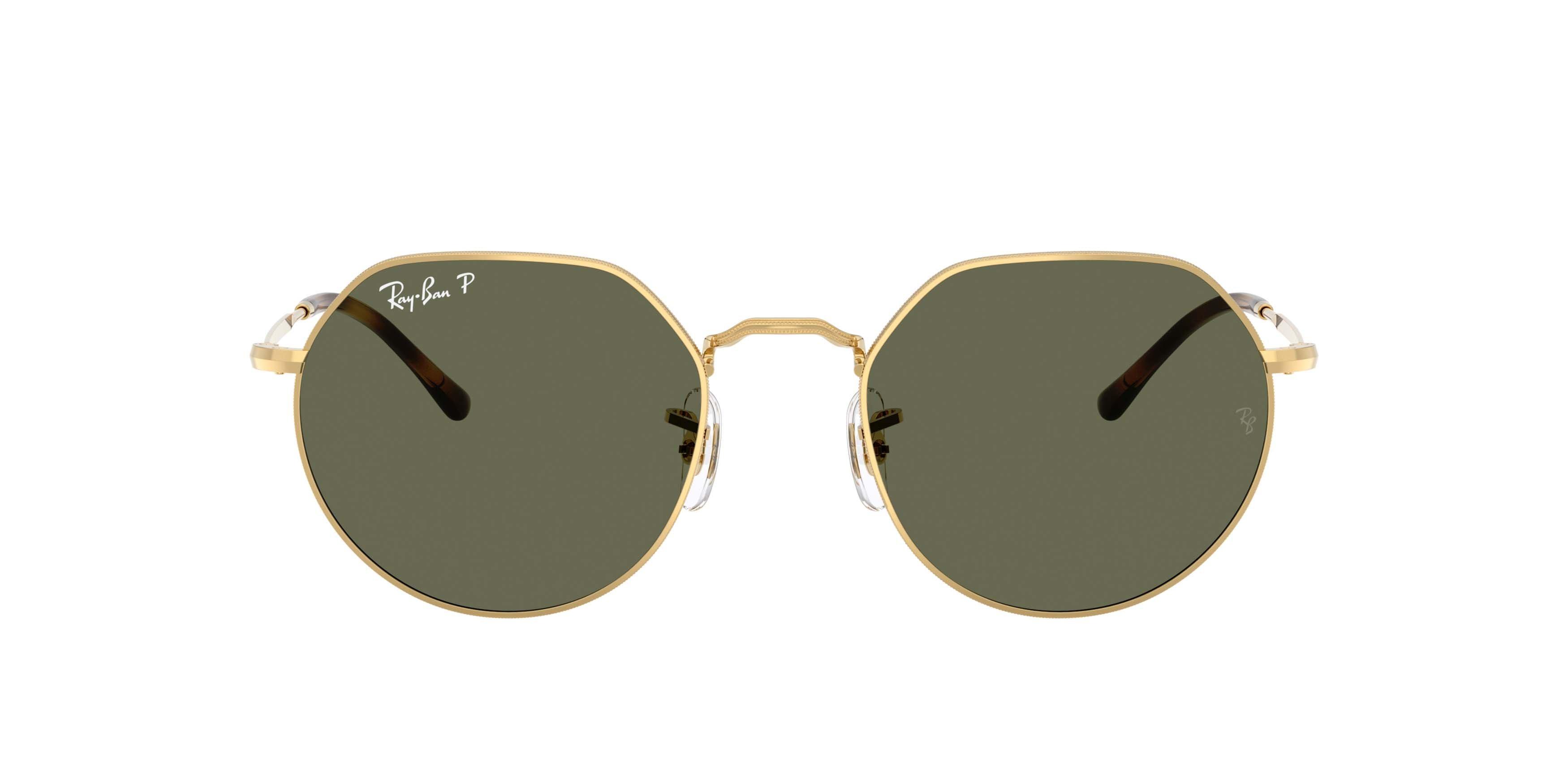 Ray-Ban Jack Green Polarized Sunglasses - Polished Arista Gold - GOLD/GREEN