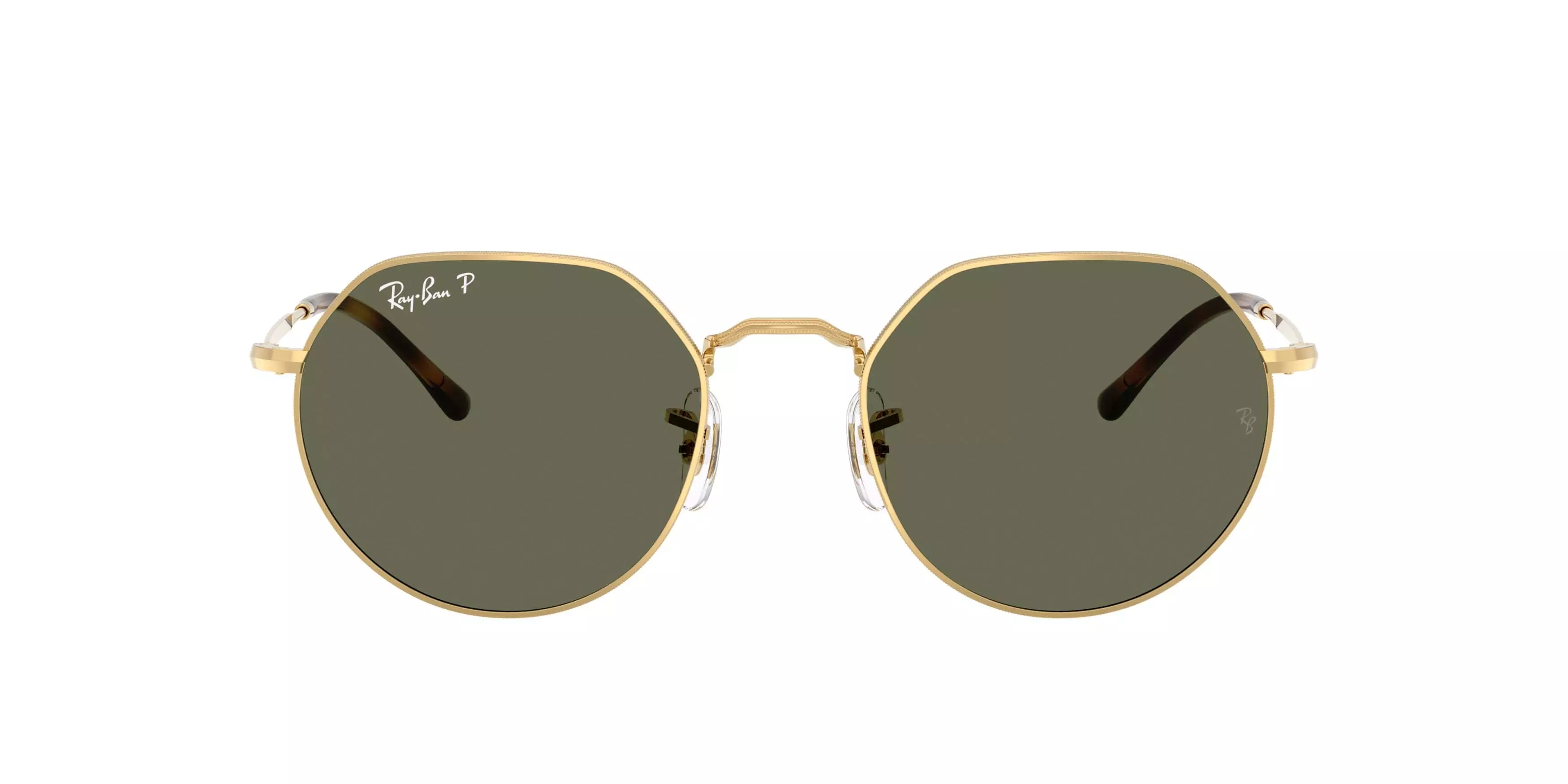 Ray-Ban Jack Green Polarized Sunglasses - Polished Arista Gold - GOLD/GREEN