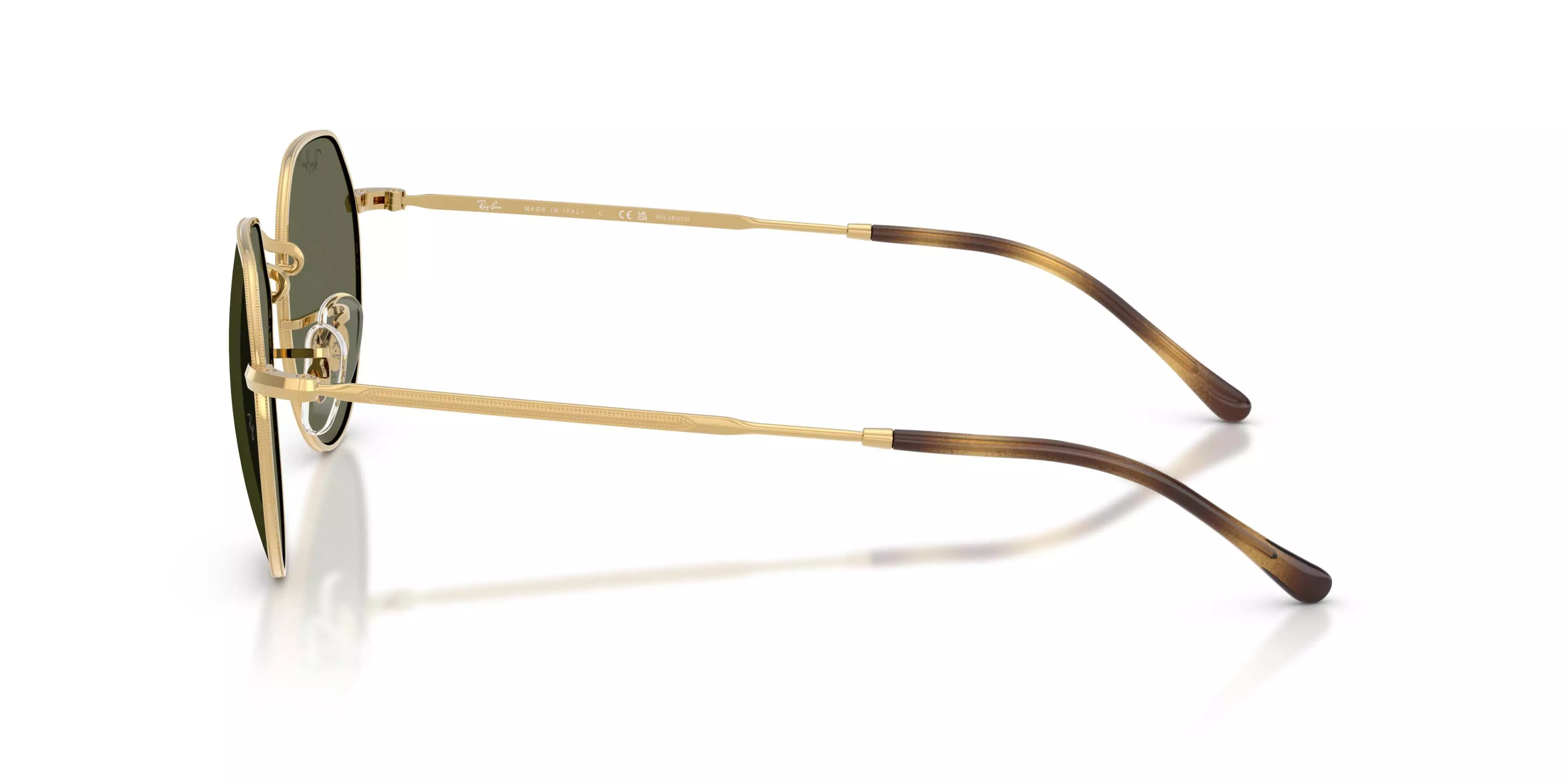 Ray-Ban Jack Green Polarized Sunglasses - Polished Arista Gold - GOLD/GREEN