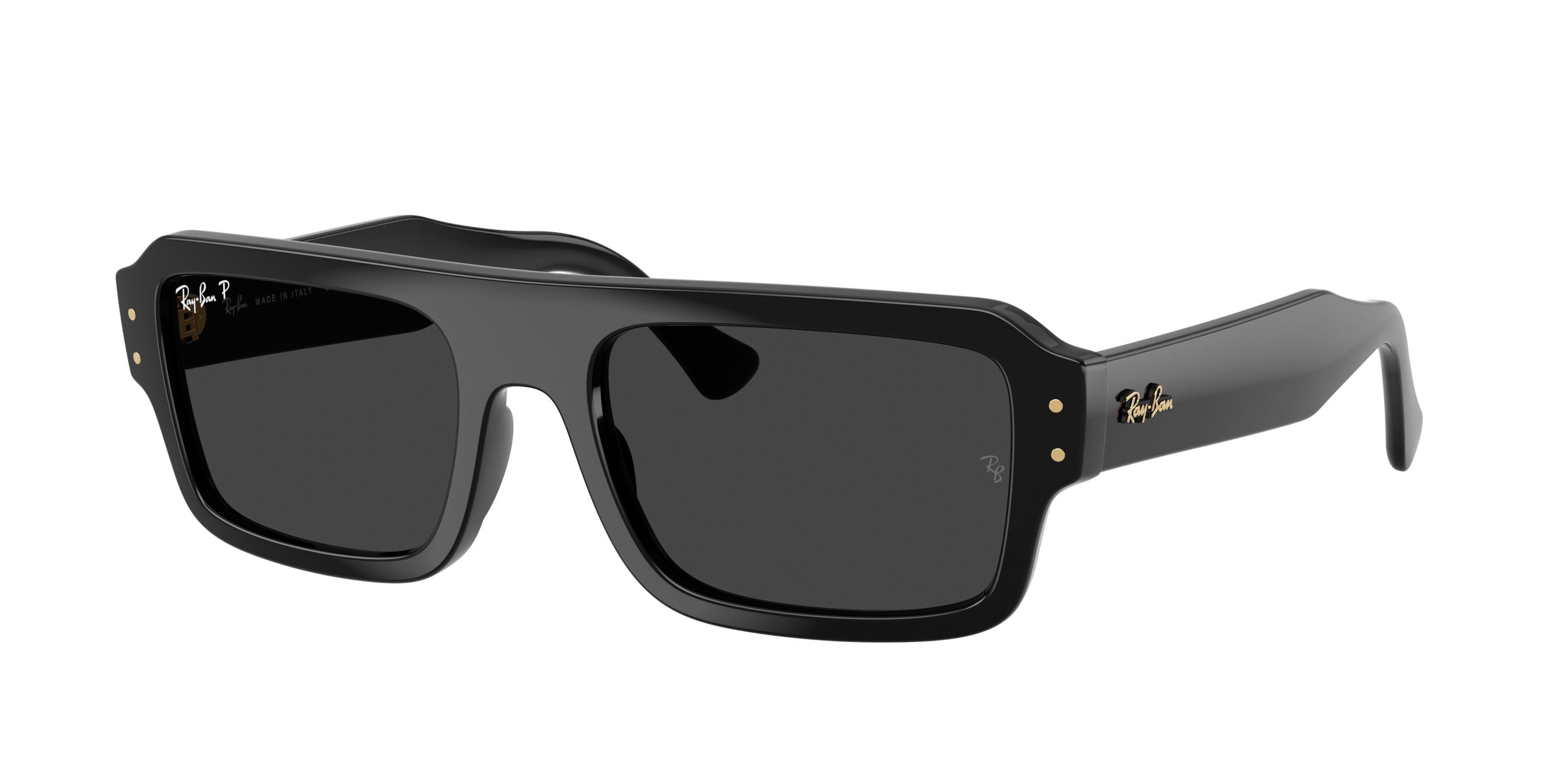 Ray-Ban Lukas Grey Sunglasses - Black - BLACK/GREY Thumbnail View 1